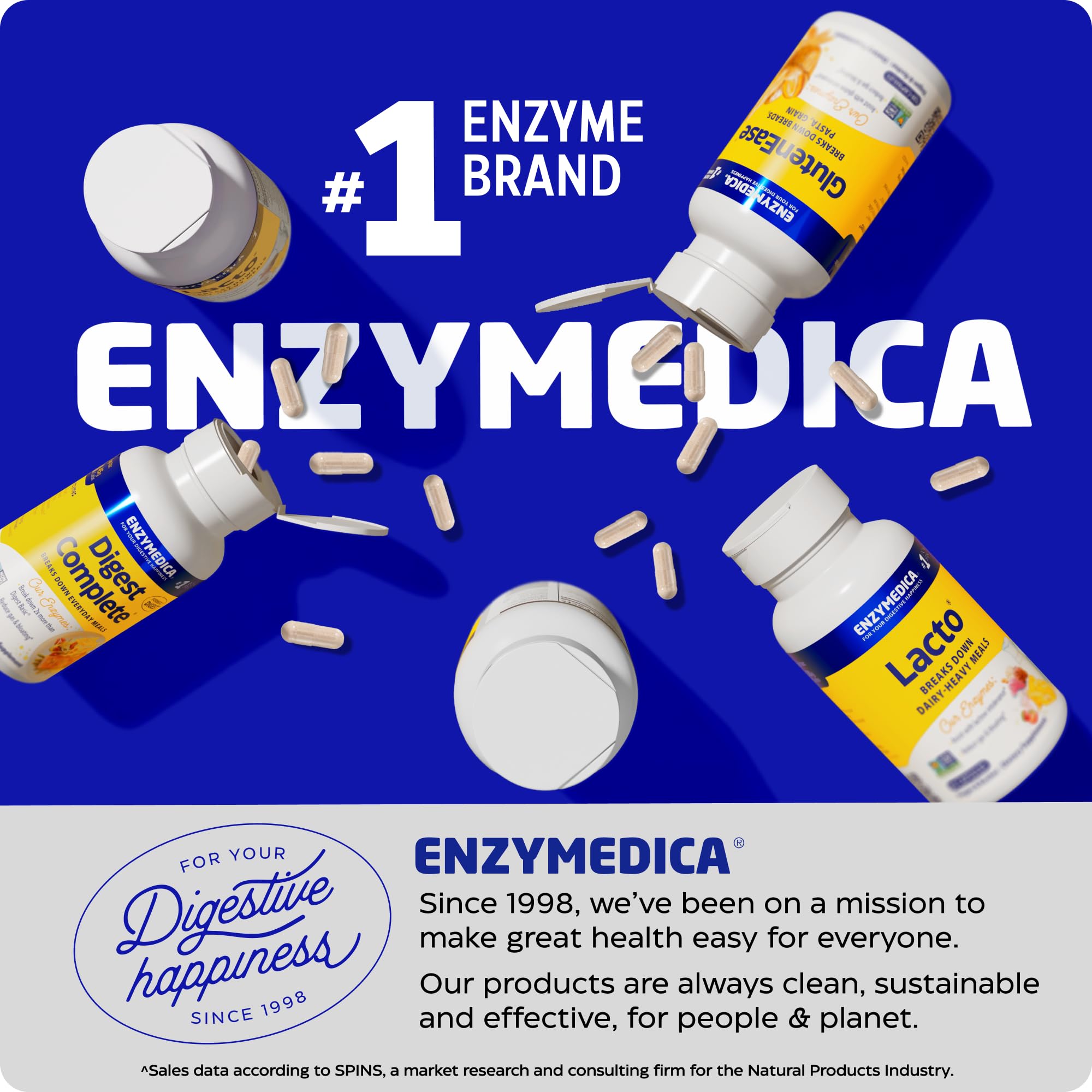Enzymedica GlutenEase - Digestive Enzyme Supplement for Women & Men, Gluten & Casein Sensitivity Support, Enzymes for Digestion & Gut Health