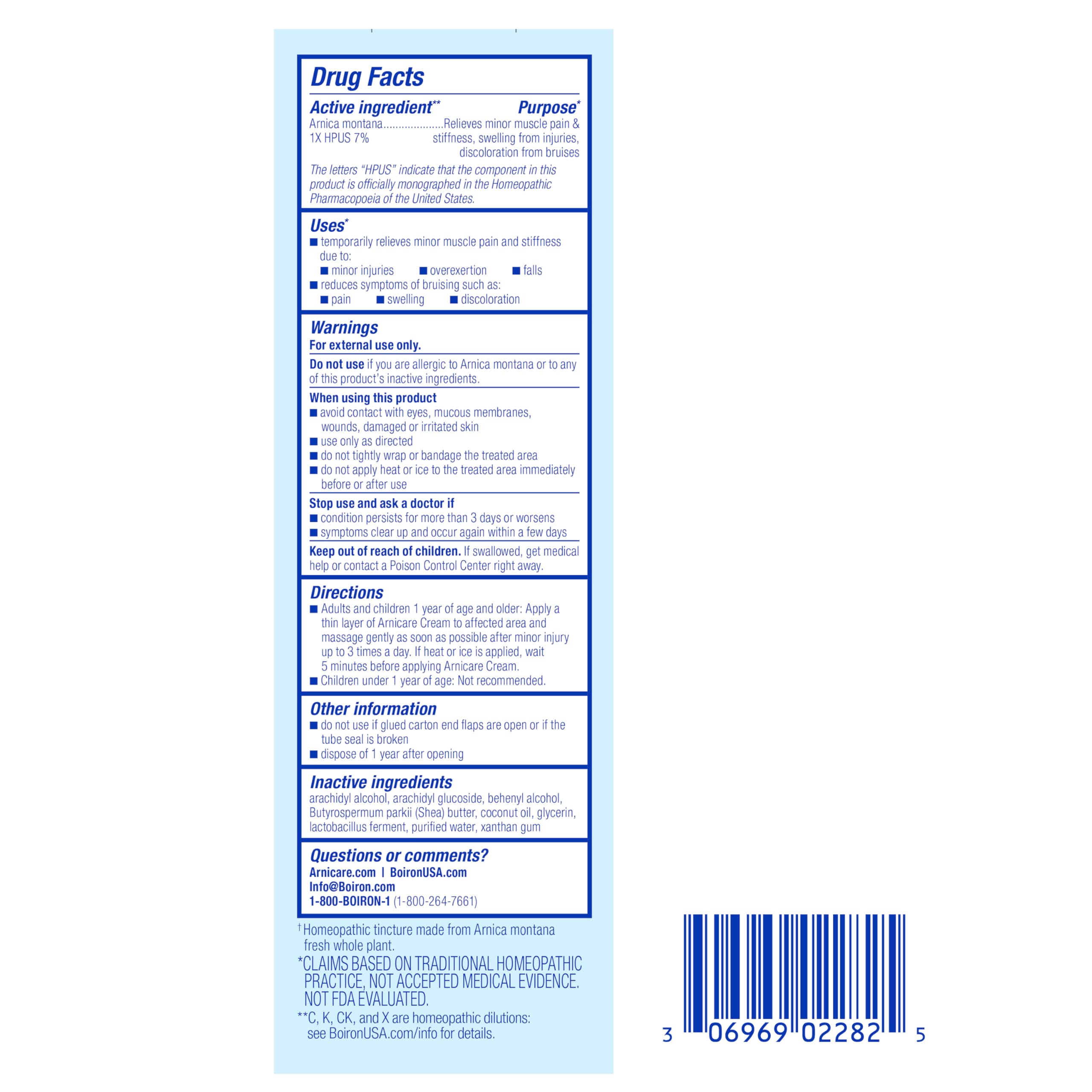 Boiron Arnicare Cream for Joint Pain, Muscle Pain, Swelling, Soreness, Stiffness, and Bruises - Fast Absorbing and Fragrance-Free - 4.2 oz Boiron Au supplements