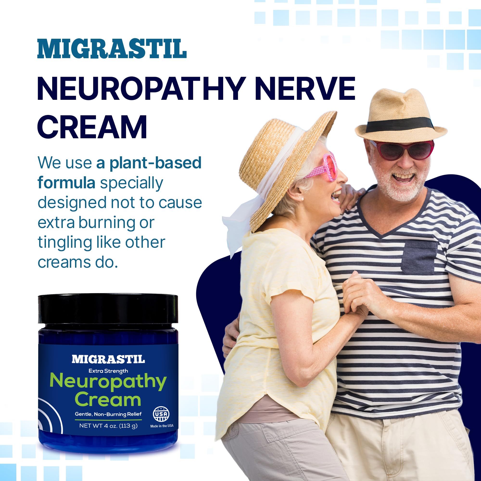 Basic Vigor Migrastil Neuropathy Relief Cream Extra Strength for Feet, Legs, and Hands. Made in The USA. Vegan and Cruelty-Free, Non-Greasy, Gentle, Non-Burning with Cooling Effect (4 oz.) Basic Vigor Au supplements
