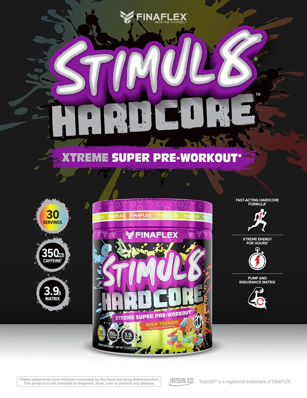 FINAFLEX STIMUL8 Hardcore, Grape Escape - Extreme Energy, Strength & Endurance FINAFLEX Au supplements