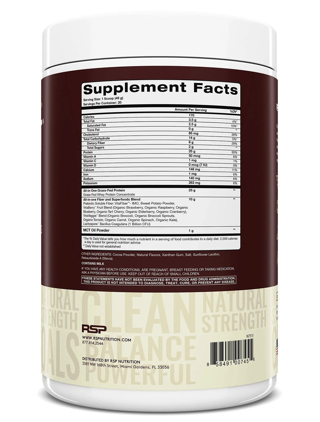 RSP NUTRITION TrueFit Protein Powder (Chocolate 2 LB) with AminoLean Pre Workout RSP NUTRITION Au supplements