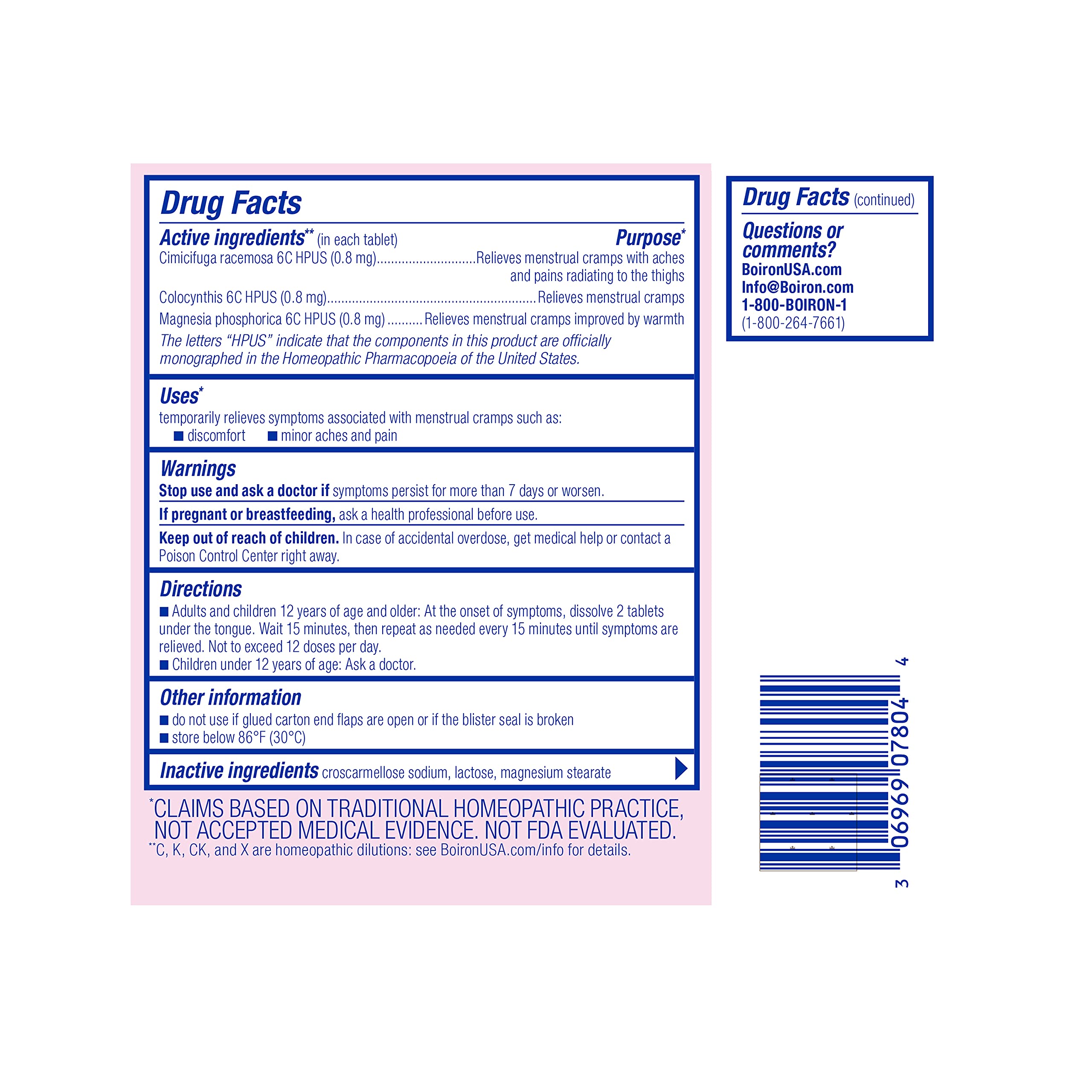 Boiron Cyclease Cramps Tablets for Relief from Menstrual Cramps, Aches, Pain, and Discomfort - 60 Count Boiron Au supplements