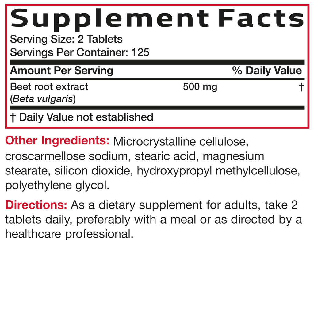 Bronson Beet Root Extra Strength, Non-GMO, 250 Vegetarian Tablets