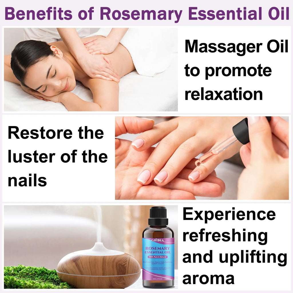 Rosemary Oil for Hair Growth,100% Pure Undiluted Light-Weight Non-Greasy Rosemary Essential Oil GIFBEA Au supplements