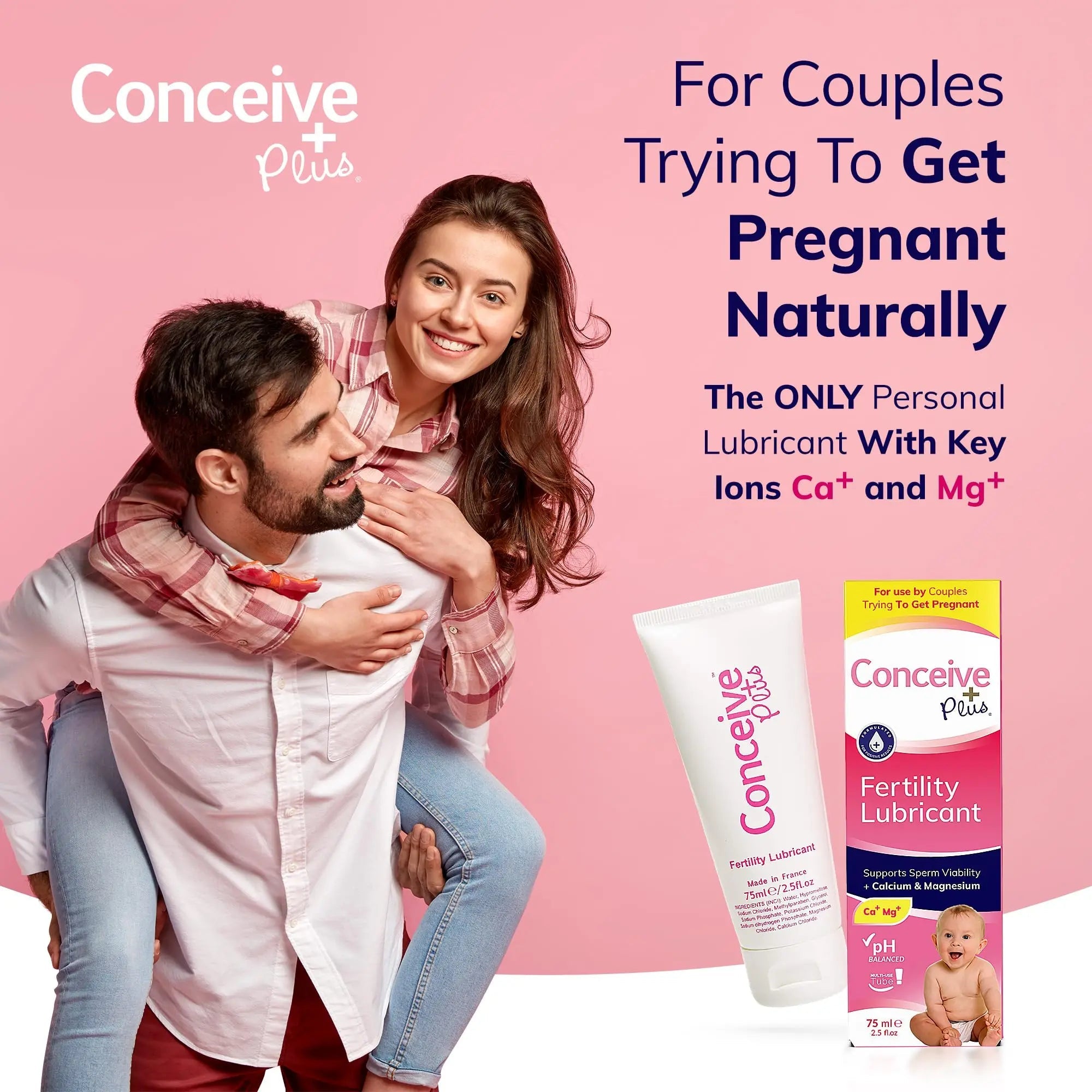 Conceive Plus Fertility Lubricant - Fertility Friendly Lube for Couples Trying to Conceive, 75ml / 2.5 fl oz CONCEIVE PLUS Au supplements