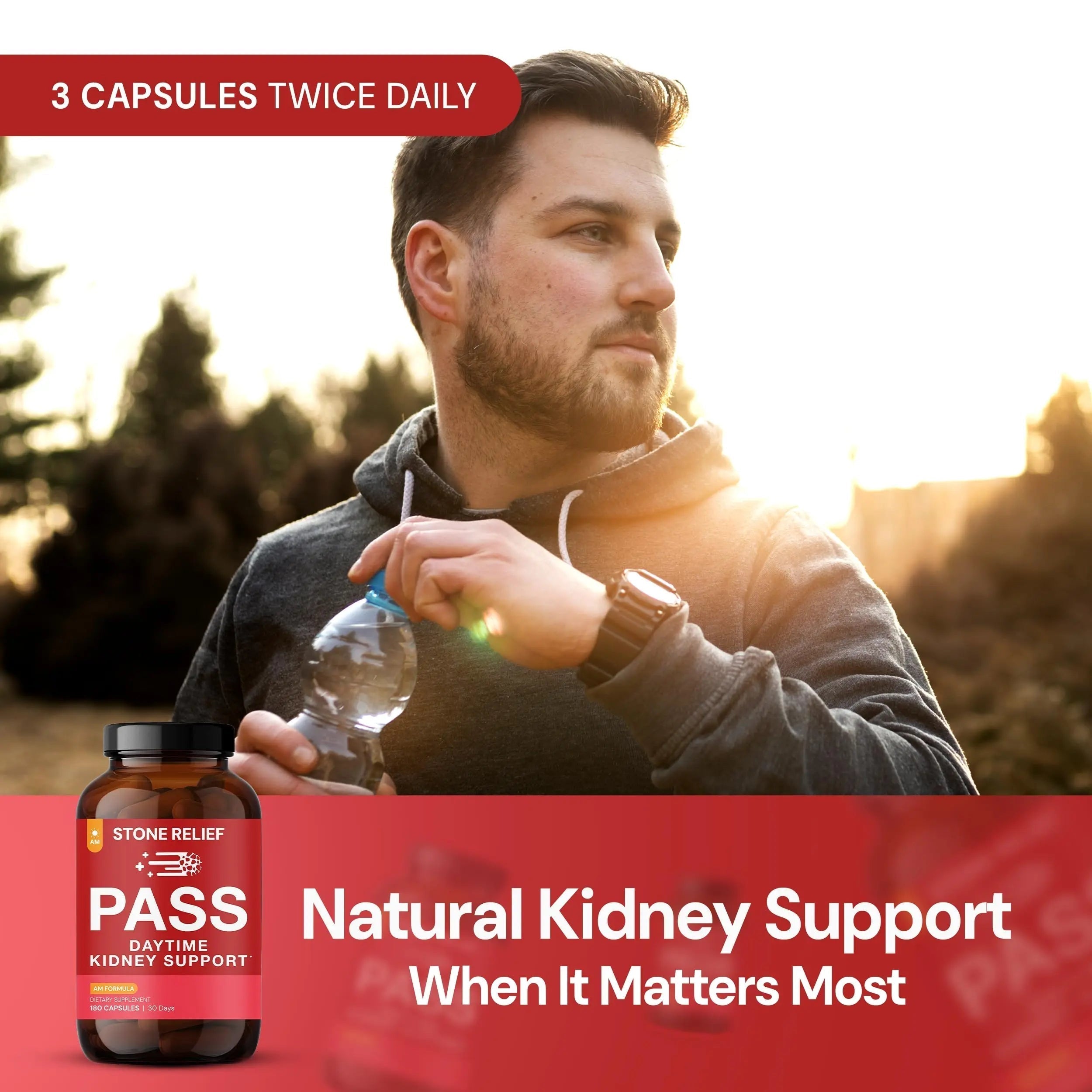 STONE RELIEF Daytime Herbal Kidney Support for Urinary Flow & Comfort | Chanca Piedra Formula – 180 Capsules STONE RELIEF Au supplements