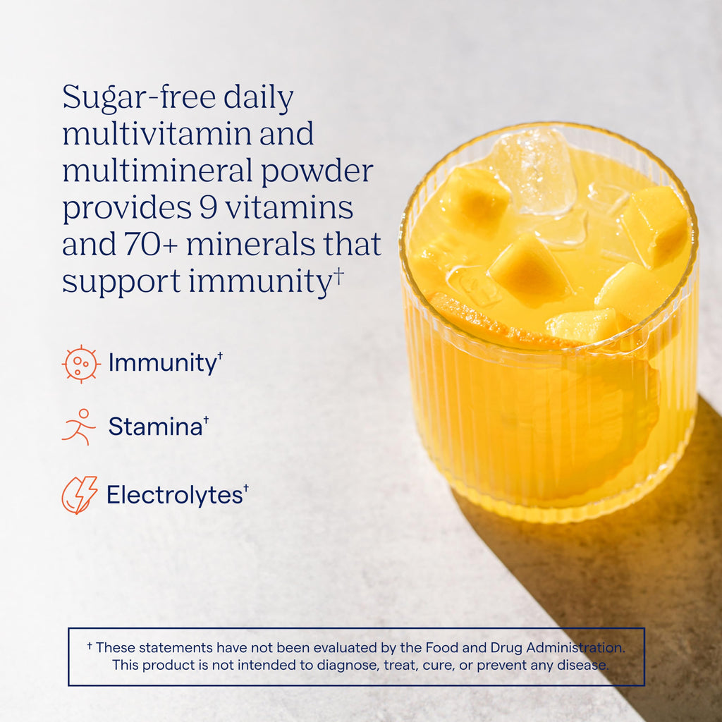 Trace Minerals Power Pak Multivitamin and Multimineral Packets - Electrolyte Support - 1200 mg Vitamin C plus 70+ Trace Minerals - Sugar Free - Orange Mango Flavor - 30 Packets Trace Minerals Au supplements