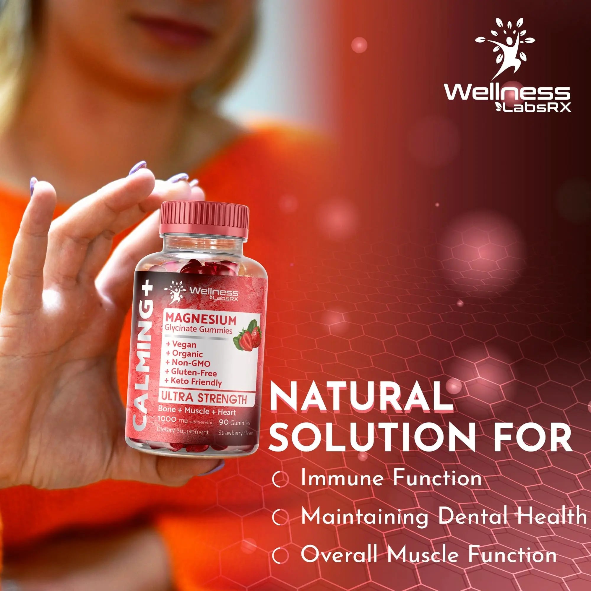 Magnesium Glycinate Gummies - 1000 mg - Magnesium Supplement to Support WELLNESS LABSRX Au supplements