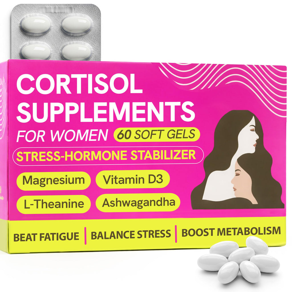 Cortisol Supplements for Women with Ashwagandha, Rhodiola & L-Theanine | Cortisol Reducer Designed for High Stress, Fatigue & Mood Swings | Supports Hormone Balance & Steady Energy | 60 Capsules Terramed Just Think Comfort Au supplements