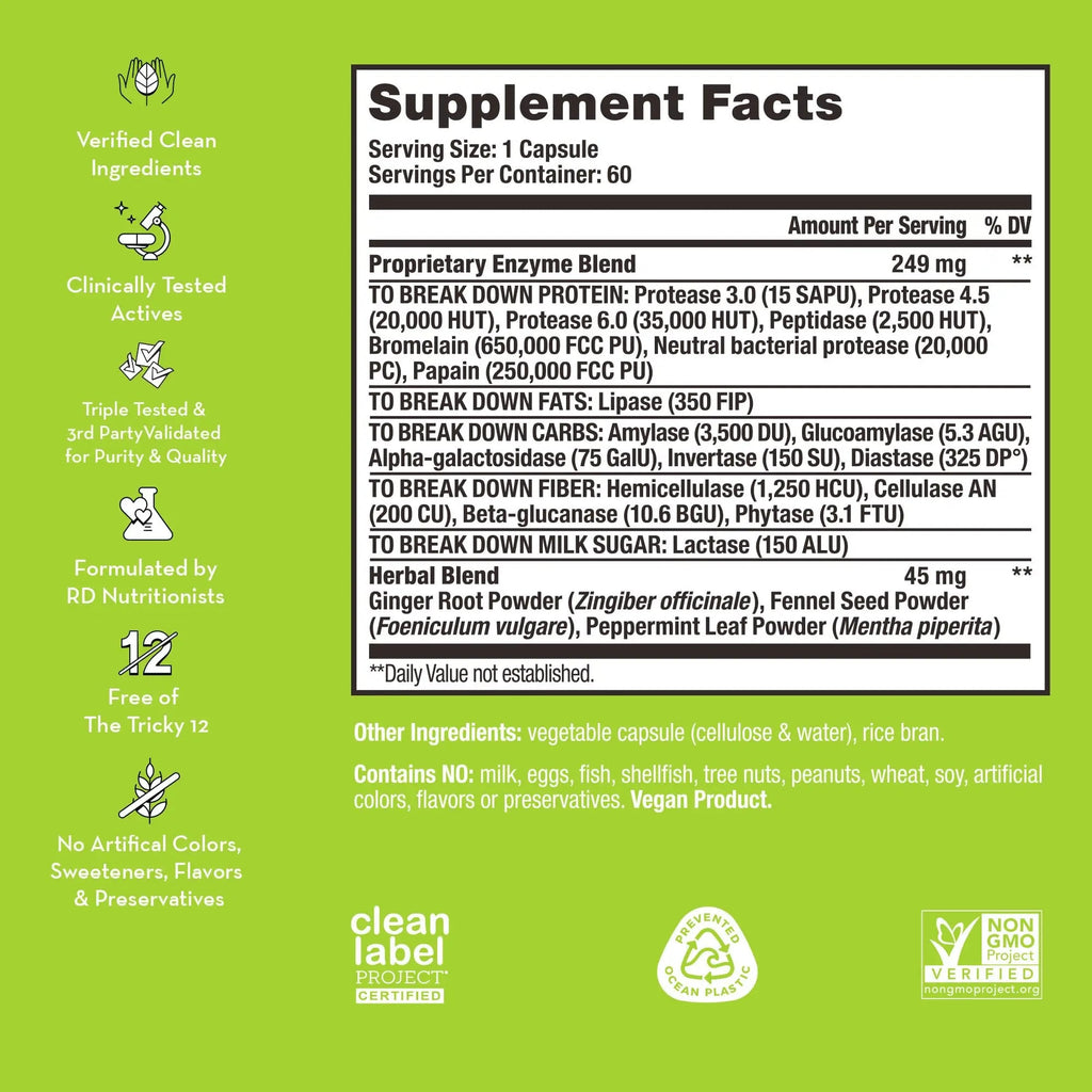 HUM Flatter Me Supplement for Daily Bloating - 18 Full Spectrum Digestive HUM Au supplements