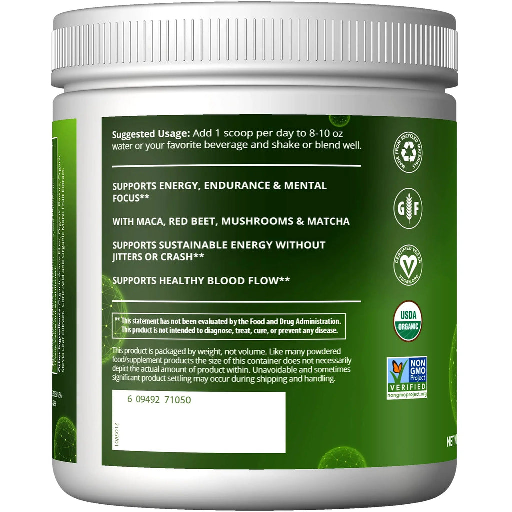 MRM Nutrition Organic Pre-Workout Powder | Black Cherry Flavored | Superfoods MRM Au supplements