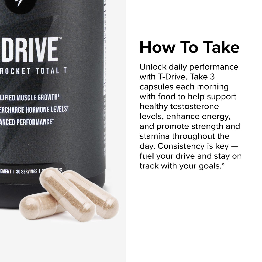 InnoSupps T-Drive Testosterone Booster Enhance Performance Amplify Muscle Growth, Increase Libido & Energy Levels w/KSM-66 Ashwagandha, Magnesium, Vitamin D, Niacin Boron, Fenugreek, 90 Caps, 30 Days InnoSupps Au supplements