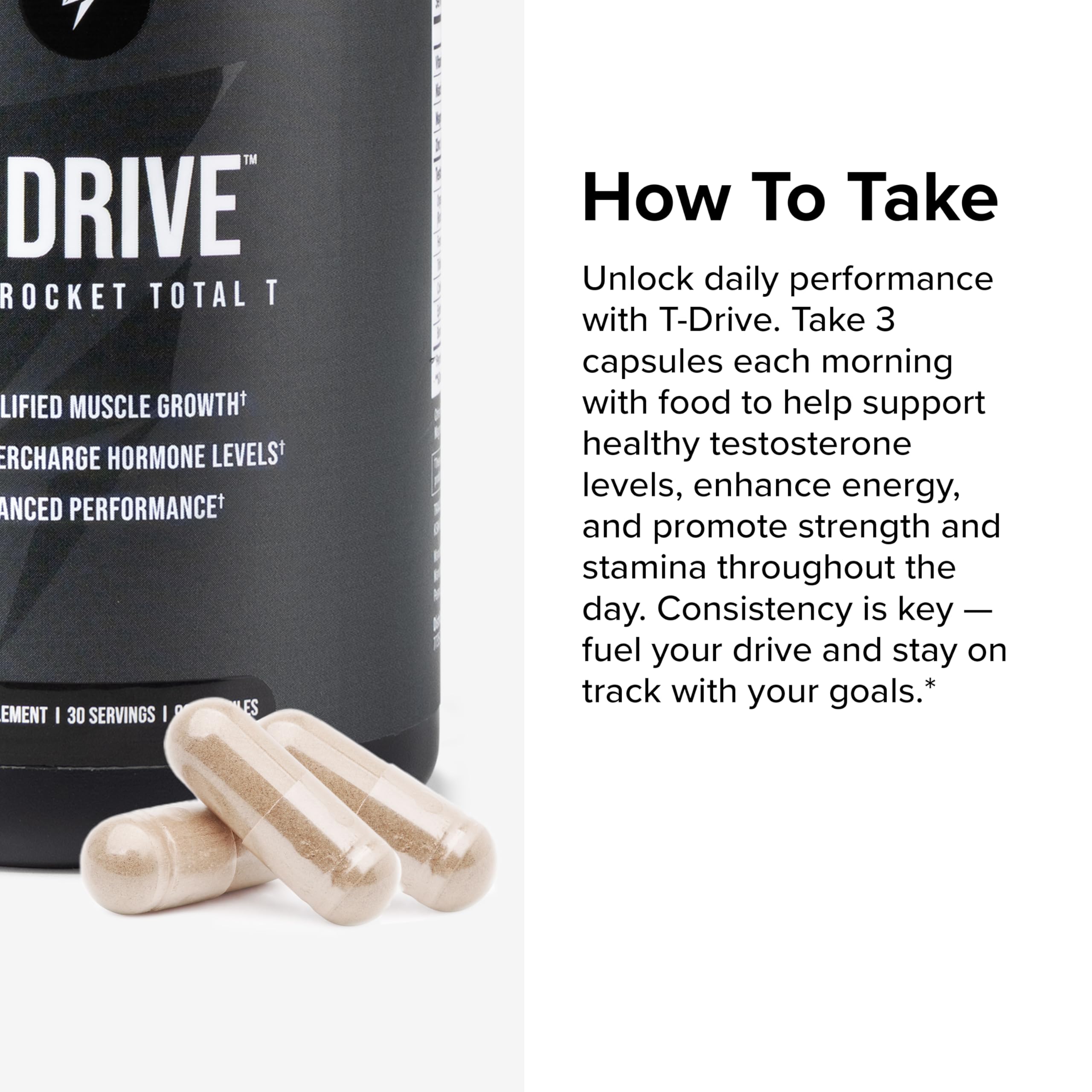 InnoSupps T-Drive Testosterone Booster Enhance Performance Amplify Muscle Growth, Increase Libido & Energy Levels w/KSM-66 Ashwagandha, Magnesium, Vitamin D, Niacin Boron, Fenugreek, 90 Caps, 30 Days InnoSupps Au supplements