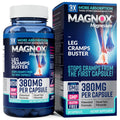 MAGNOX® Buster | Patented Clinically Tested 380mg Magnesium Supplement for Spasms & Leg Cramps at Night | One Capsule a Day for Almost Full Dosage | 3X More Absorption | Dead Sea Minerals (60 Caps) MAGNOX Au supplements