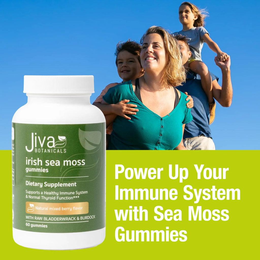 Jiva Botanicals - Irish Sea Moss Gummies with Bladderwrack & Burdock Root 3000mg Jiva Botanicals Au supplements