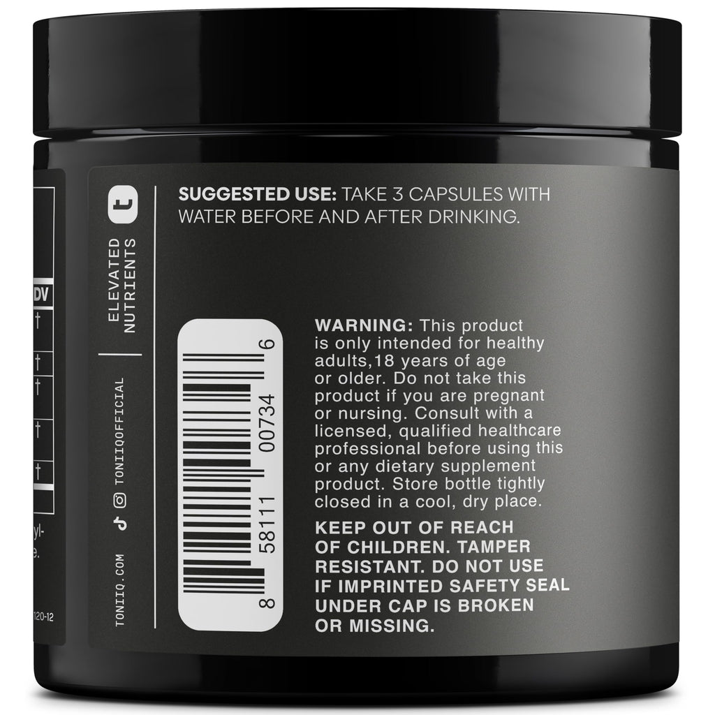 Toniiq Ease with DHM - Full Liver Support for a Night Out - 120 Capsules - 50x Super Concentrated Extract Toniiq Au supplements