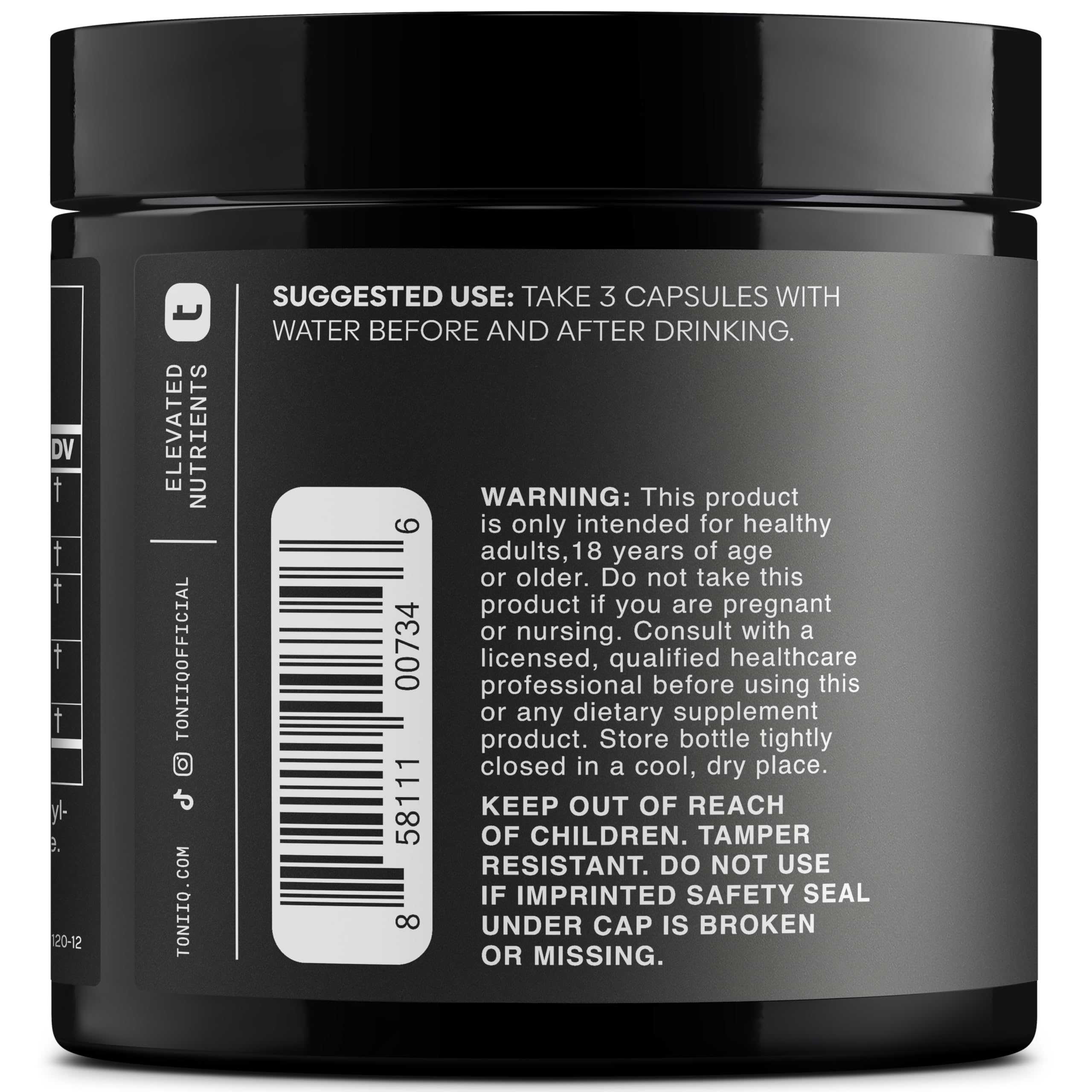 Toniiq Ease with DHM - Full Liver Support for a Night Out - 120 Capsules - 50x Super Concentrated Extract Toniiq Au supplements