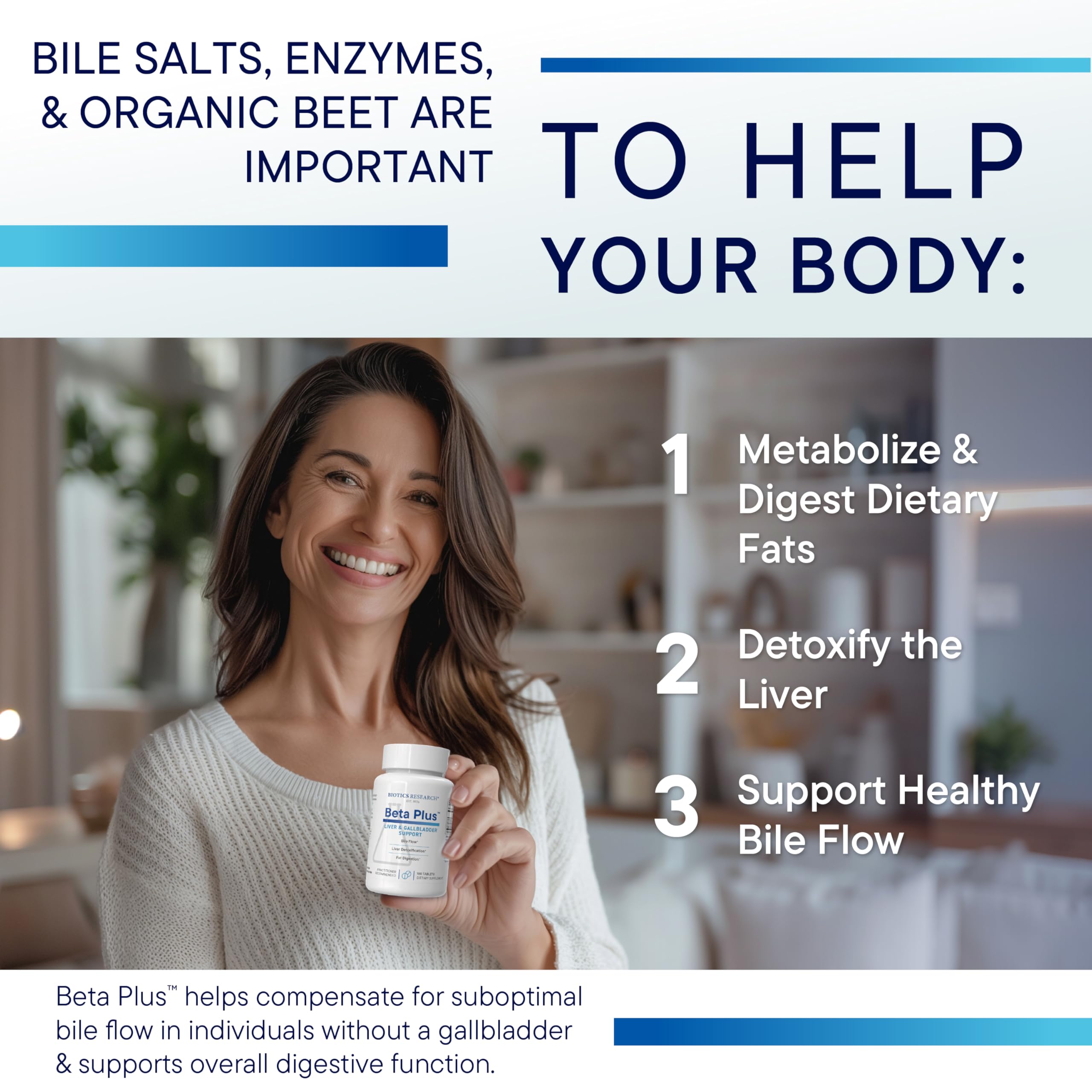 Biotics Research Beta-Plus™ Nutritional Ox Bile Salts Digestive Enzymes Supplement for Bile Production for No Gallbladder-Supports Overall Liver Function,