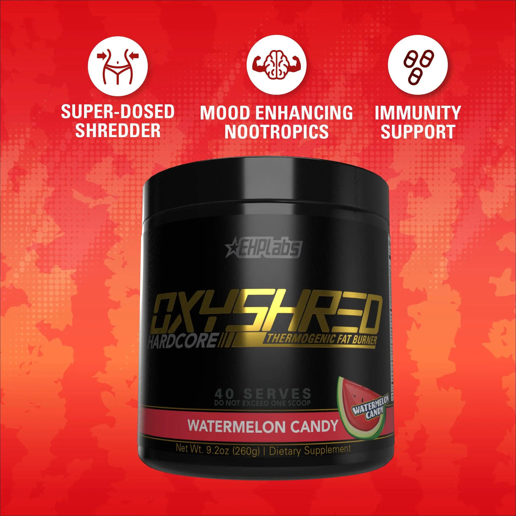 EHP Labs OxyShred Hardcore Thermogenic Shredder - Pre Workout Powder with L Glutamine EHP Labs Au supplements