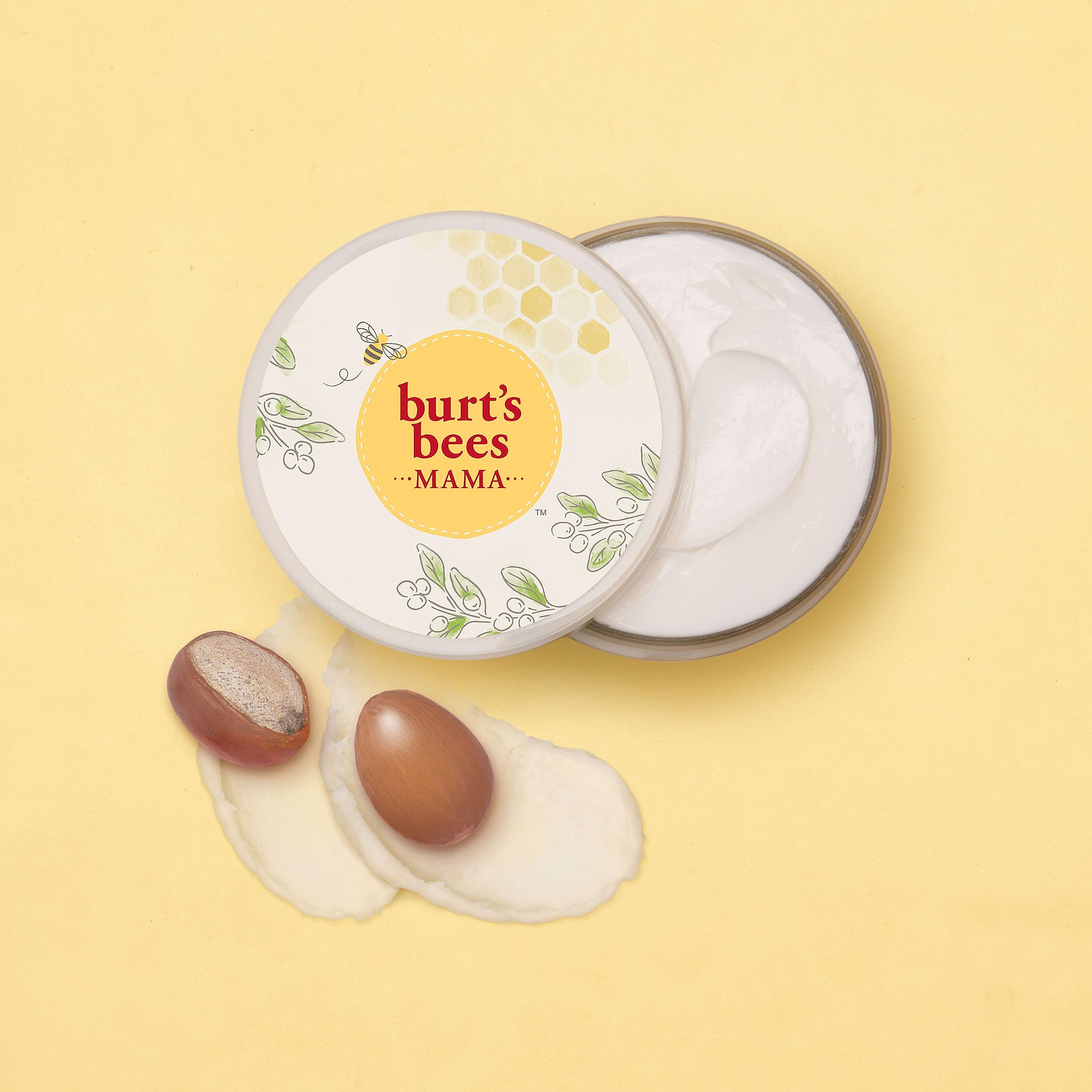 Burt's Bees Mama Belly Butter Stretch Mark Cream for Pregnancy Massages Body & Reduces Scar Appearance, Prenatal & Postnatal Tummy Skin Care