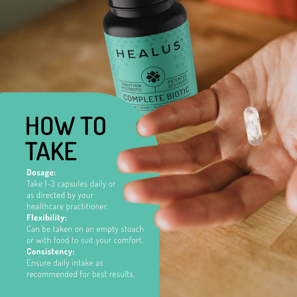 Healus Complete Biotic - Postbiotic Tributyrin Supplement - Postbiotics for Gut Health - Butyrate Gut Health Supplement Healus Au supplements
