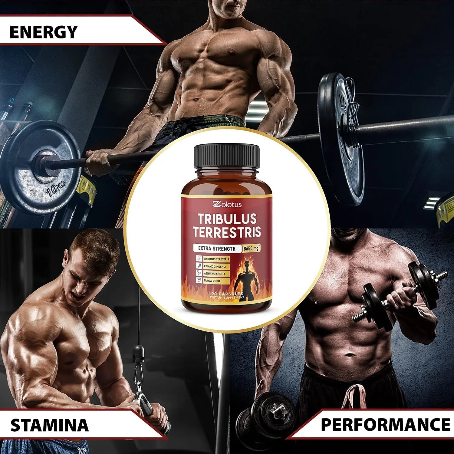 Zolotus Tribulus Terrestris, 8650mg Per Capsule, High Potency with Ashwagndha Zolotus Au supplements