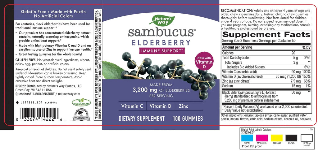 Nature's Way Sambucus Elderberry Gummies - Immune Support Supplement for Kids Nature's Way Au supplements