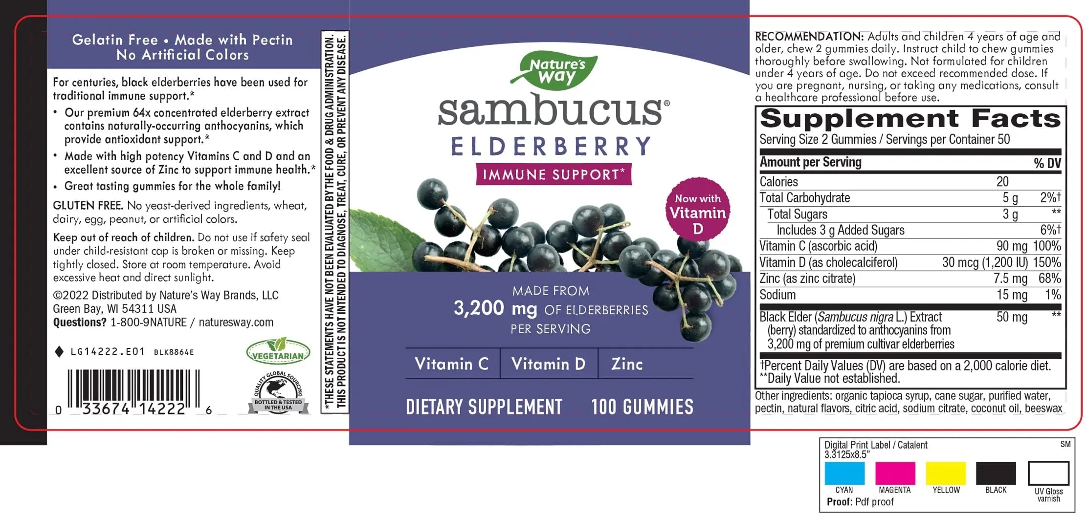 Nature's Way Sambucus Elderberry Gummies - Immune Support Supplement for Kids Nature's Way Au supplements