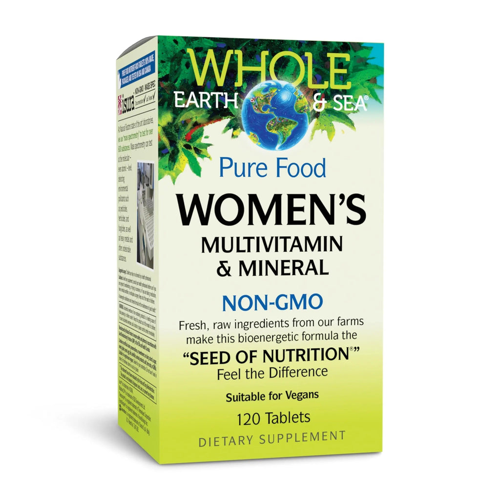 Natural Factors Whole Earth & Sea Women's Multivitamin & Mineral, Whole Food Supplement, Vegan, 120 Tablets Natural Factors Au supplements