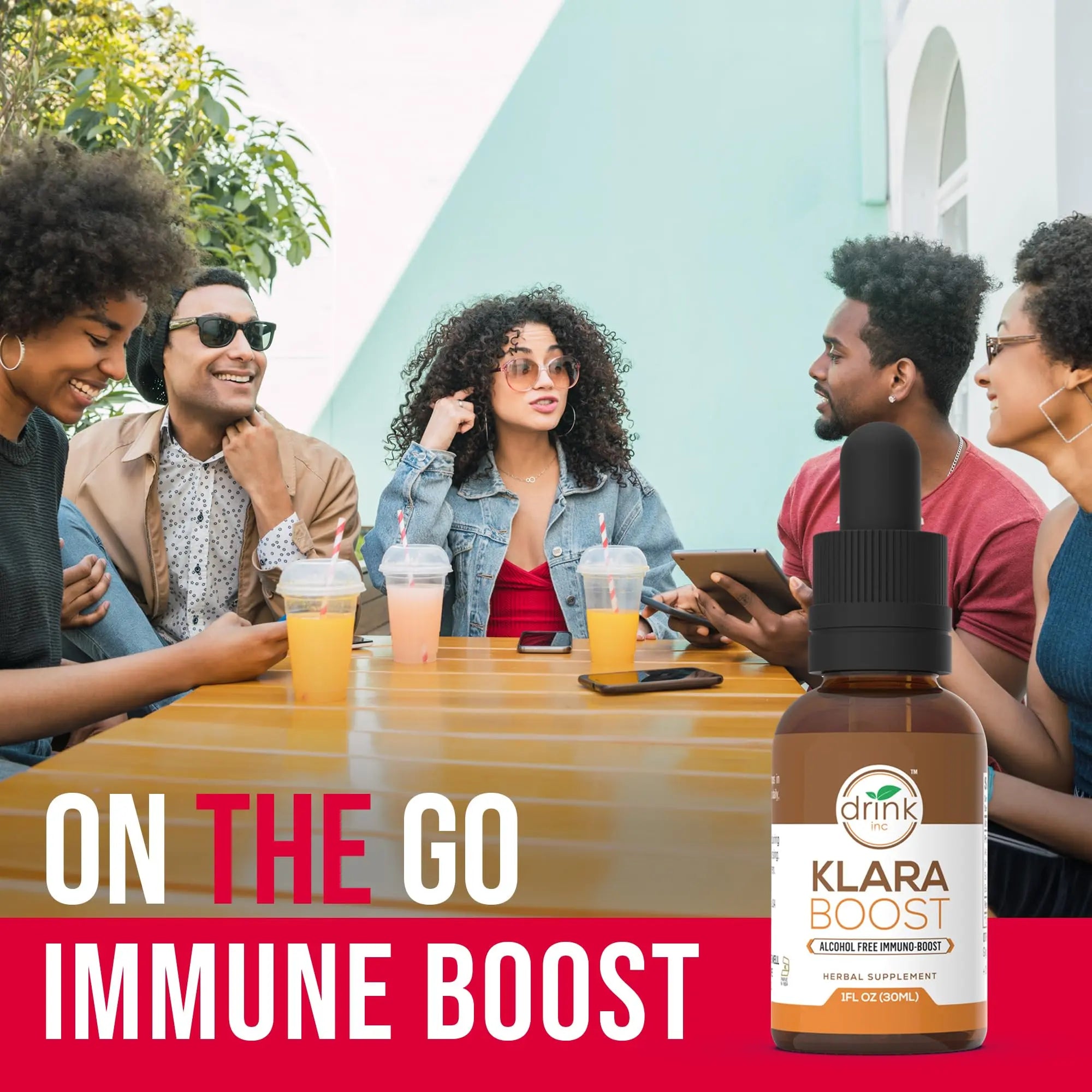 Drink Inc Klara Boost Alcohol Free Immuno-Boost | 30ML Herbal Supplement Drink Inc Au supplements