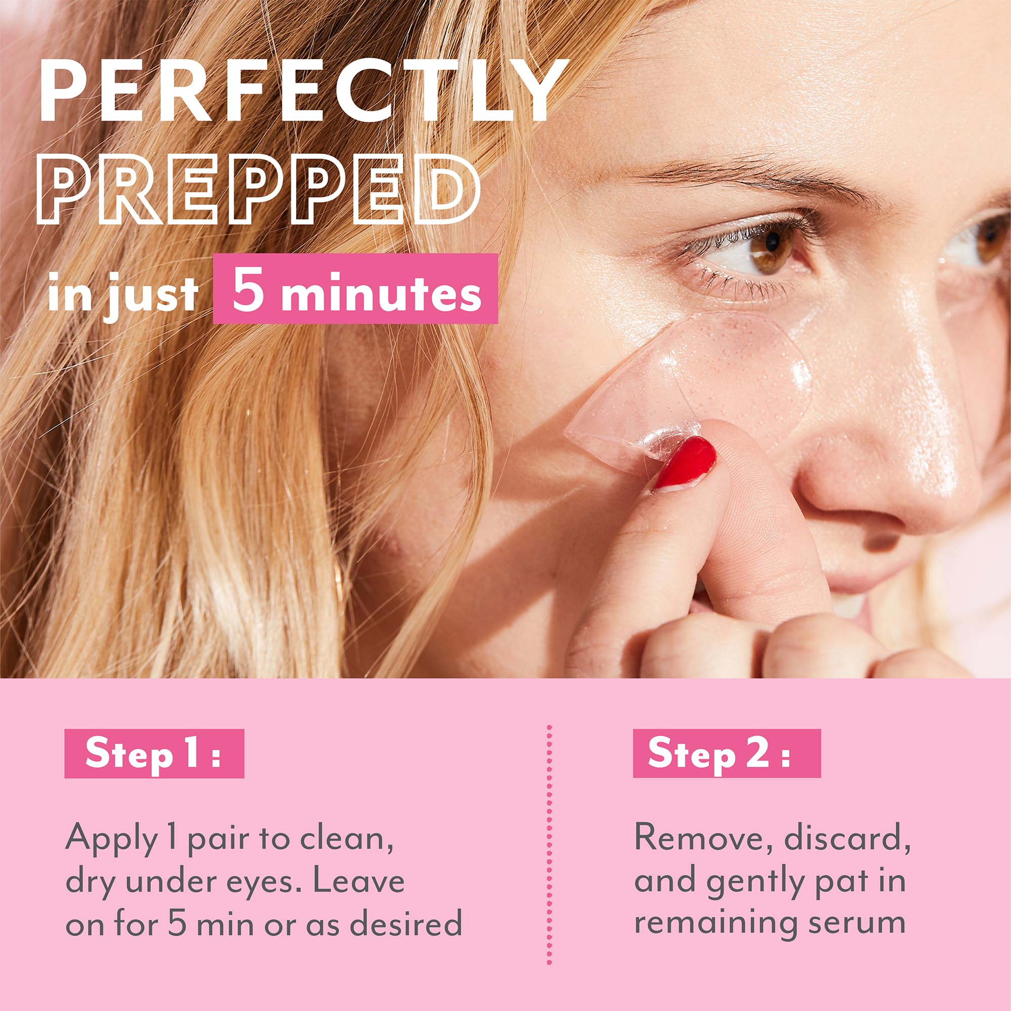 Patchology Serve Chilled Rosé Hydrating Under Eye Patches – Hyaluronic Acid & Antioxidant-Infused Eye Masks to Reduce Dark Circles