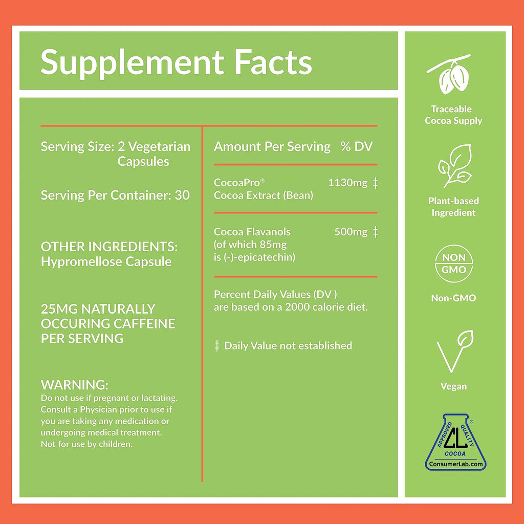 CocoaVia Cardio Health Supplement, 30 Day, 500mg Cocoa Flavanols, Support Heart Health CocoaVia Au supplements