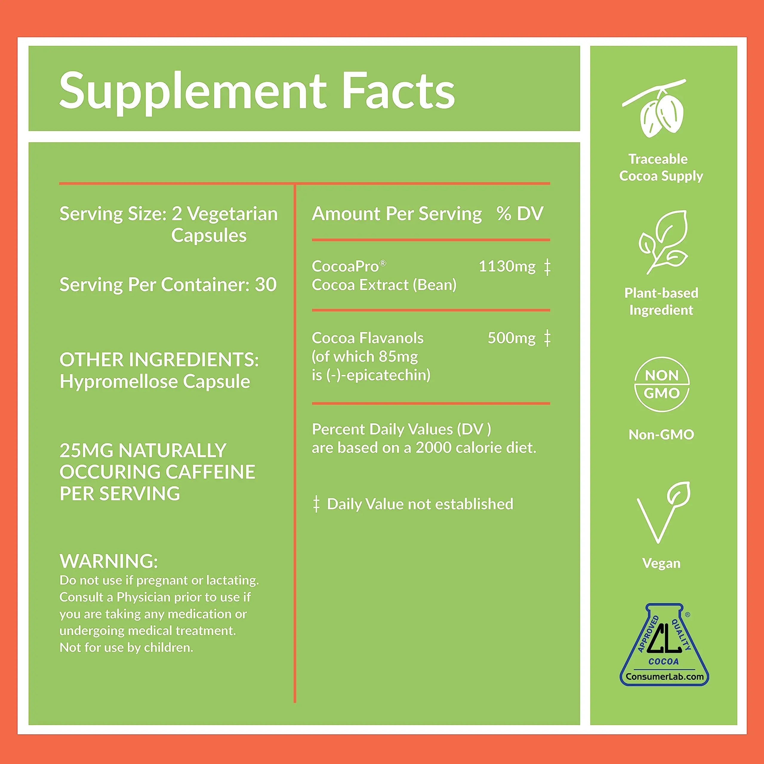 CocoaVia Cardio Health Supplement, 30 Day, 500mg Cocoa Flavanols, Support Heart Health CocoaVia Au supplements
