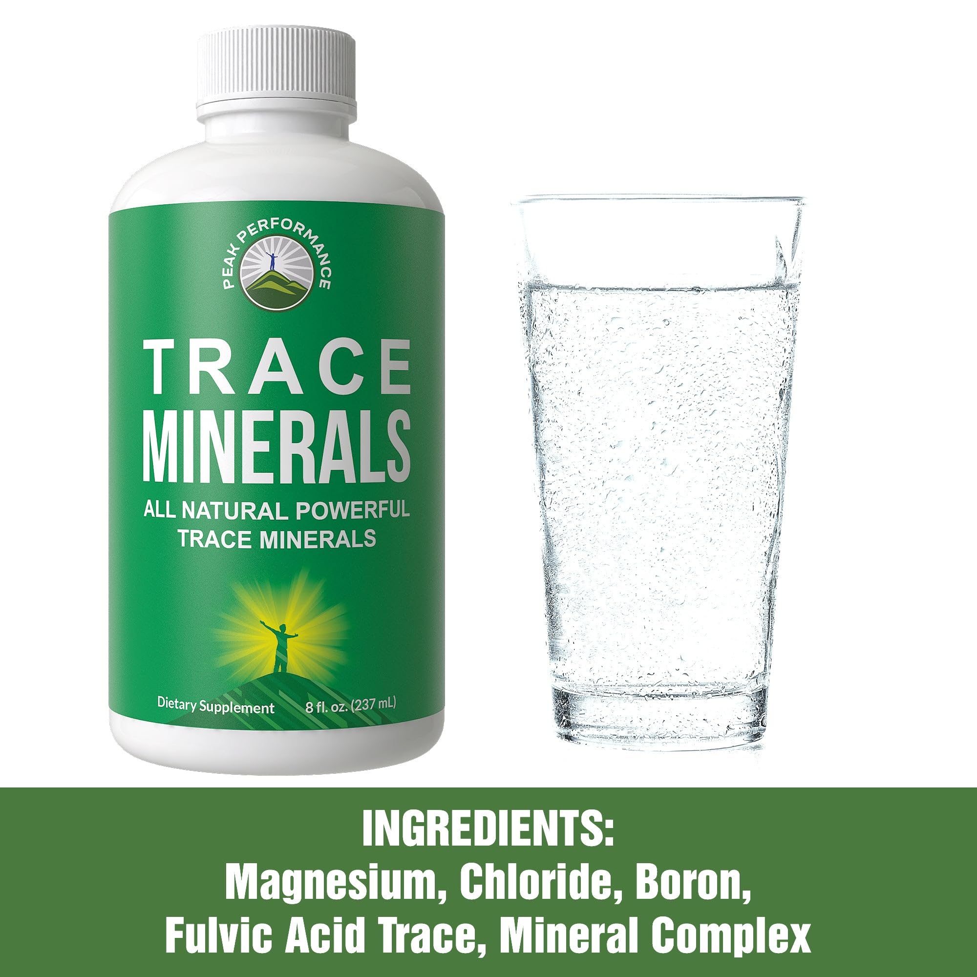 Ultra High Purity Trace Minerals Liquid Drops for Water. Ionic Plant Based Fulvic Trace Mineral Drop Supplement + Magnesium. Replenishes Natural Minerals, Electrolytes + Optimal pH Levels
