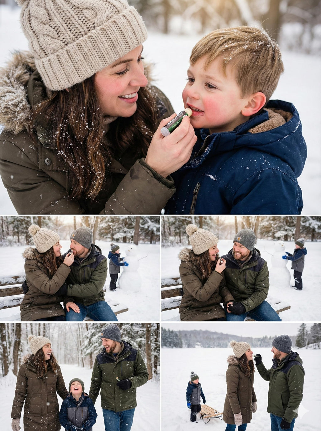 Earth's Daughter USDA Organic Lip Balm 6-Pack - Fruit Flavors, Beeswax, Coconut Oil, Vitamin E - Best Lip Repair