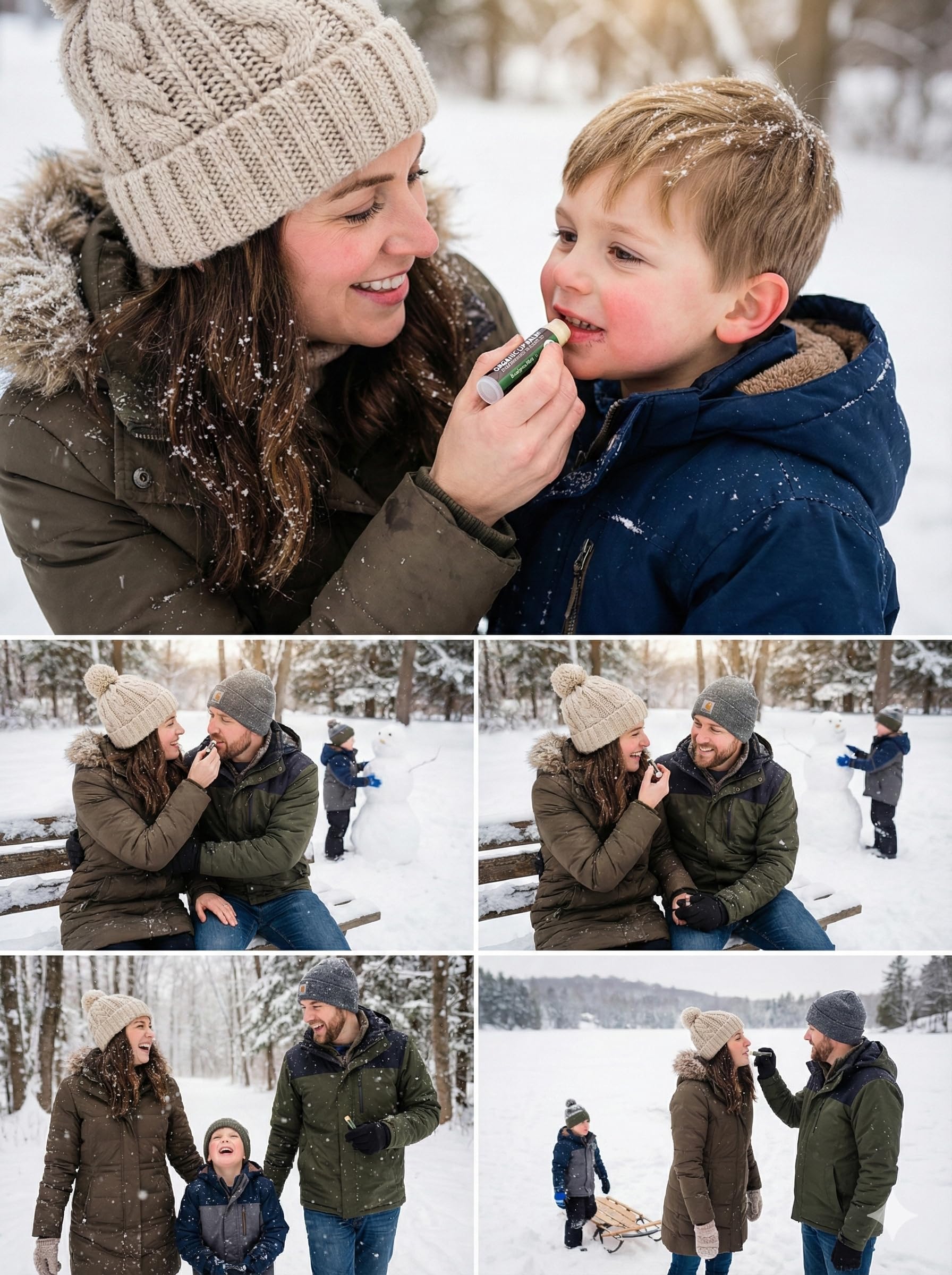 Earth's Daughter USDA Organic Lip Balm 6-Pack - Fruit Flavors, Beeswax, Coconut Oil, Vitamin E - Best Lip Repair