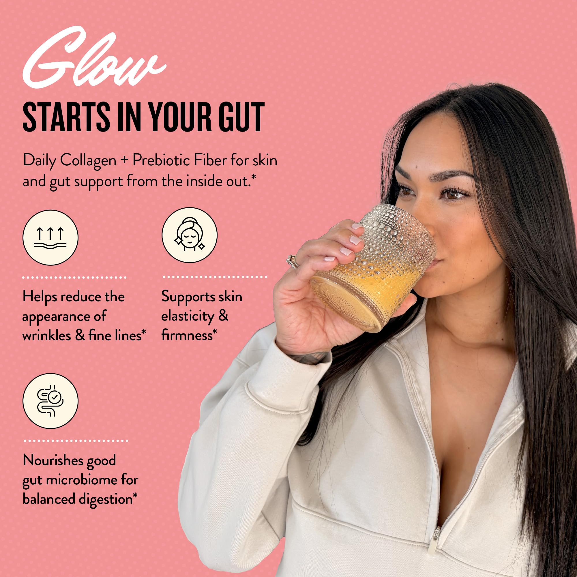 Legendairy Milk She’s Glowing Collagen Peptides Powder with Prebiotic Fiber, Tropical Drink Mix Supplement for Women,