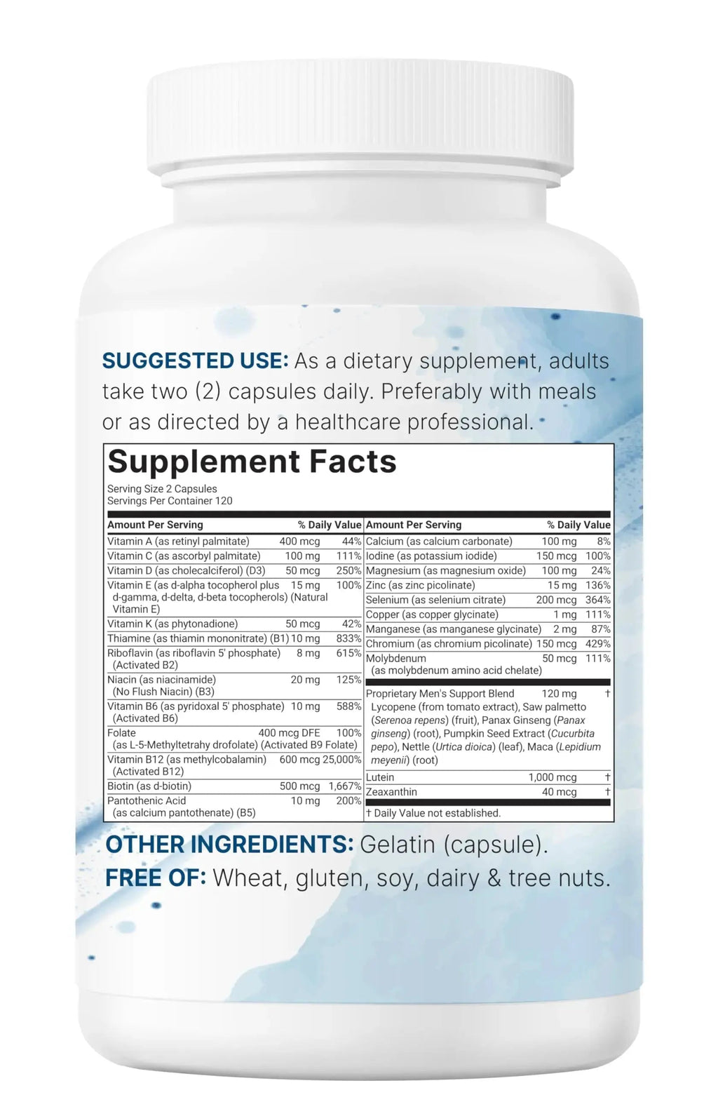 Pure Methylated Multivitamin for Men, 240 Capsules | 30 Key Nutrients with Vitamin C, D, E, B Complex + Methylfolate Micro Ingredients Au supplements