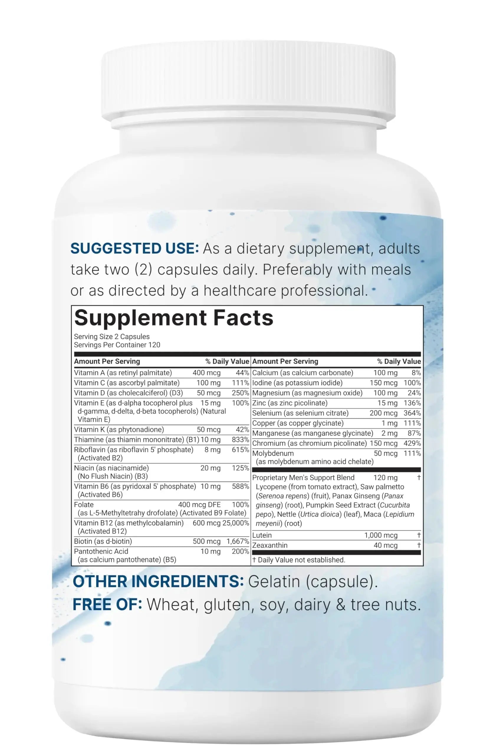 Pure Methylated Multivitamin for Men, 240 Capsules | 30 Key Nutrients with Vitamin C, D, E, B Complex + Methylfolate Micro Ingredients Au supplements