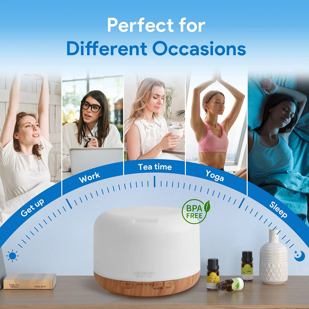 ASAKUKI 500ml Premium, Essential Oil Diffuser with Remote Control, 5 in 1 Ultrasonic Aromatherapy Fragrant ASAKUKI Au supplements
