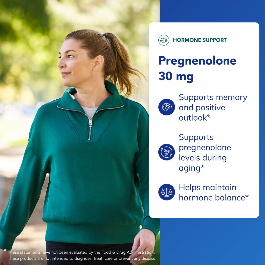 Pure Encapsulations Pregnenolone - 30 mg - Hormone Support - Memory Support - Gluten Free & Vegan - 180 Capsules