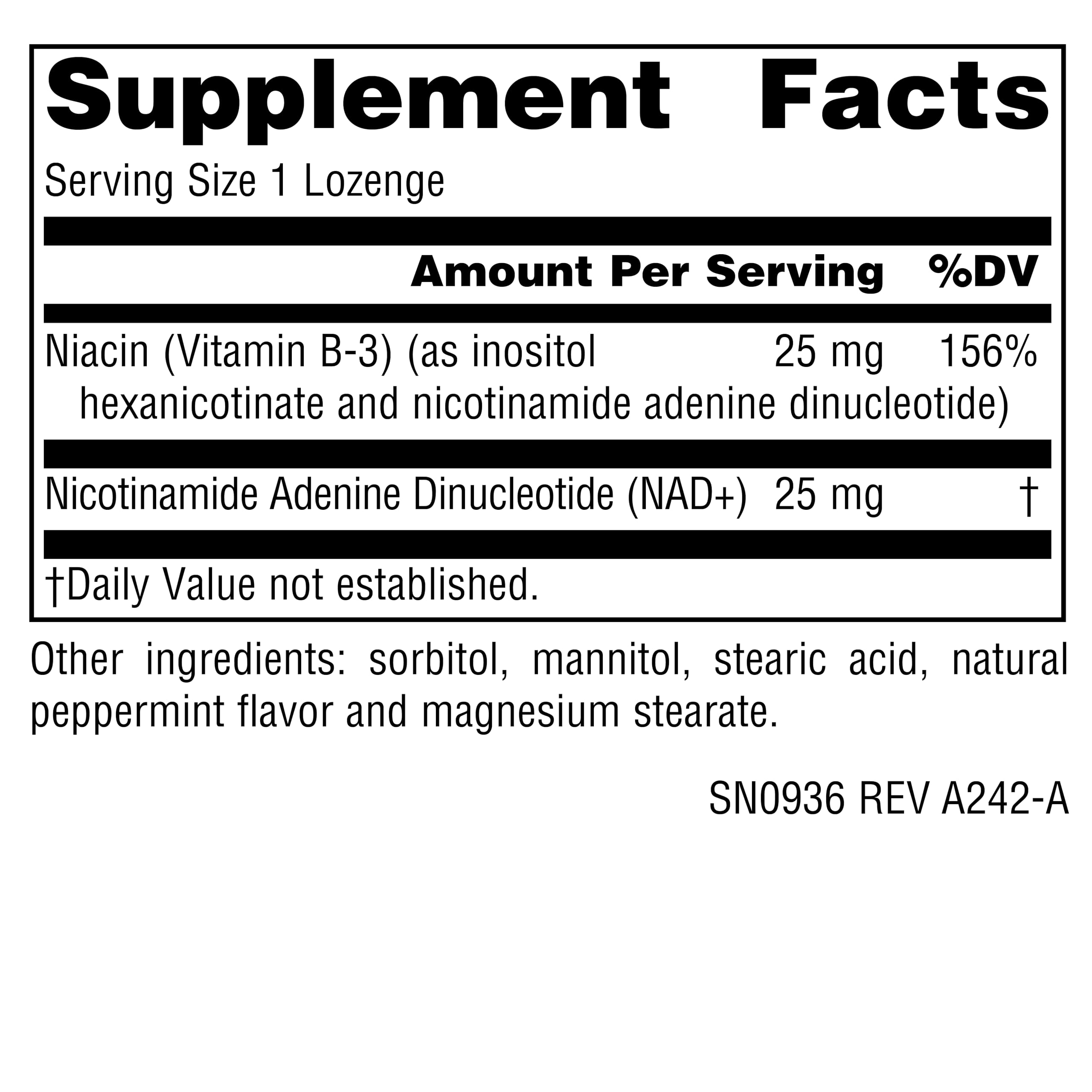 Source Naturals NAD+, Coenzymated B-3, Supports Cellular Energy*, 25 mg - 30 Lozenges Source Naturals Au supplements