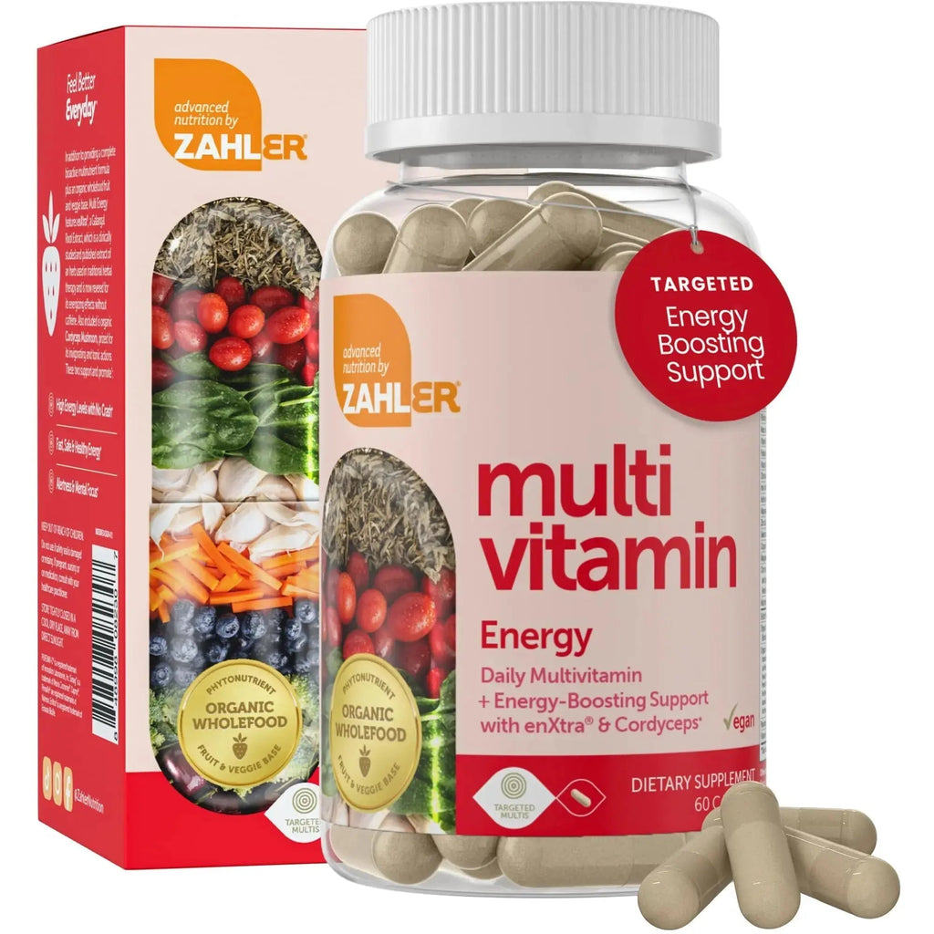 Zahler - Daily Multivitamin for Women & Men with Energy Vitamins, Minerals & Iron (60 Count) Kosher Men & Womens Multivitamins for Healthy Energy Zahler Au supplements
