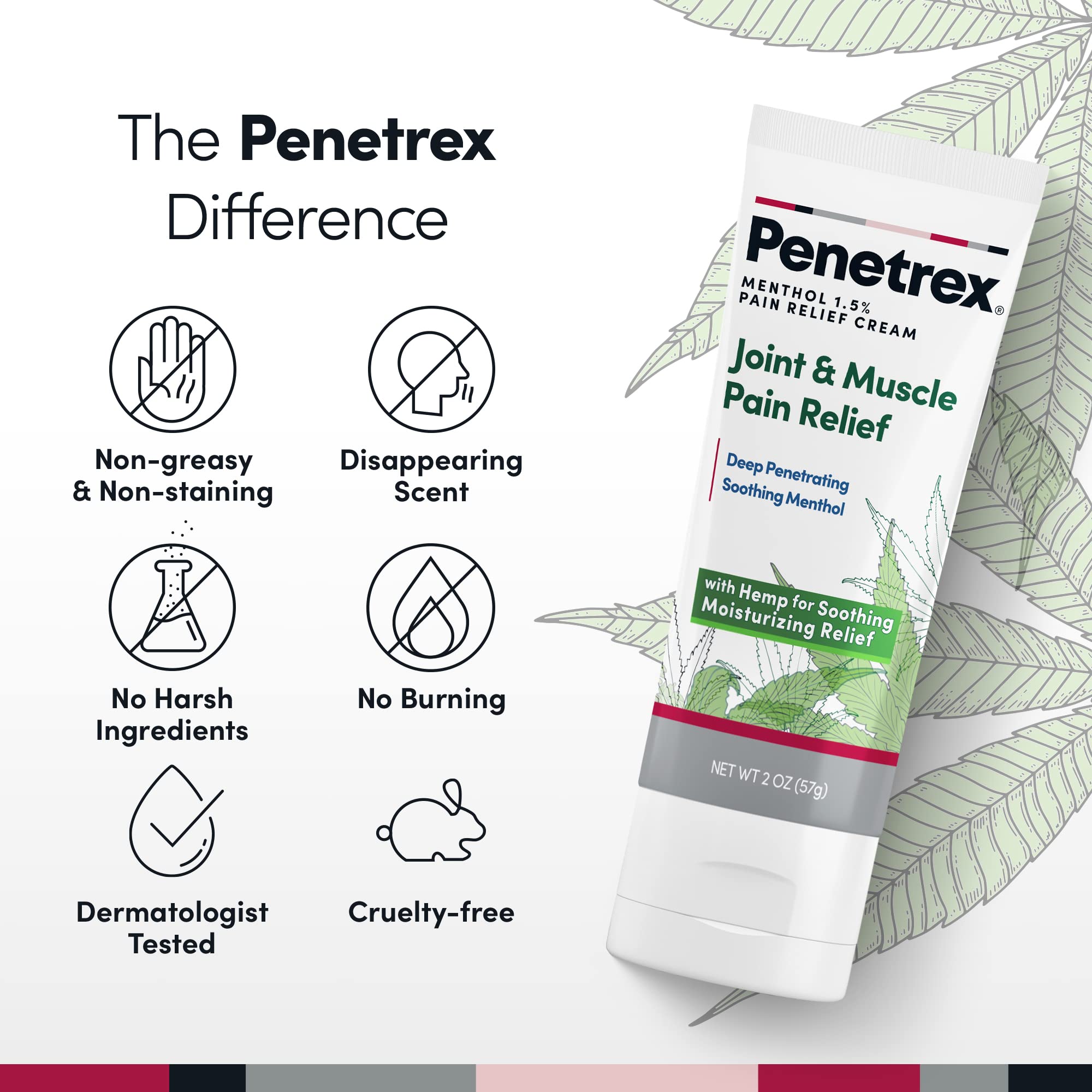 Penetrex Soothing Joint & Muscle Pain Relief Cream with Hemp - Deep Penetrating Menthol, Arnica and Hemp for Soothing, Hydrating Relief - Non-Greasy, Easy to Apply, Pleasant Scent- 2oz Squeezable Tube Penetrex Au supplements
