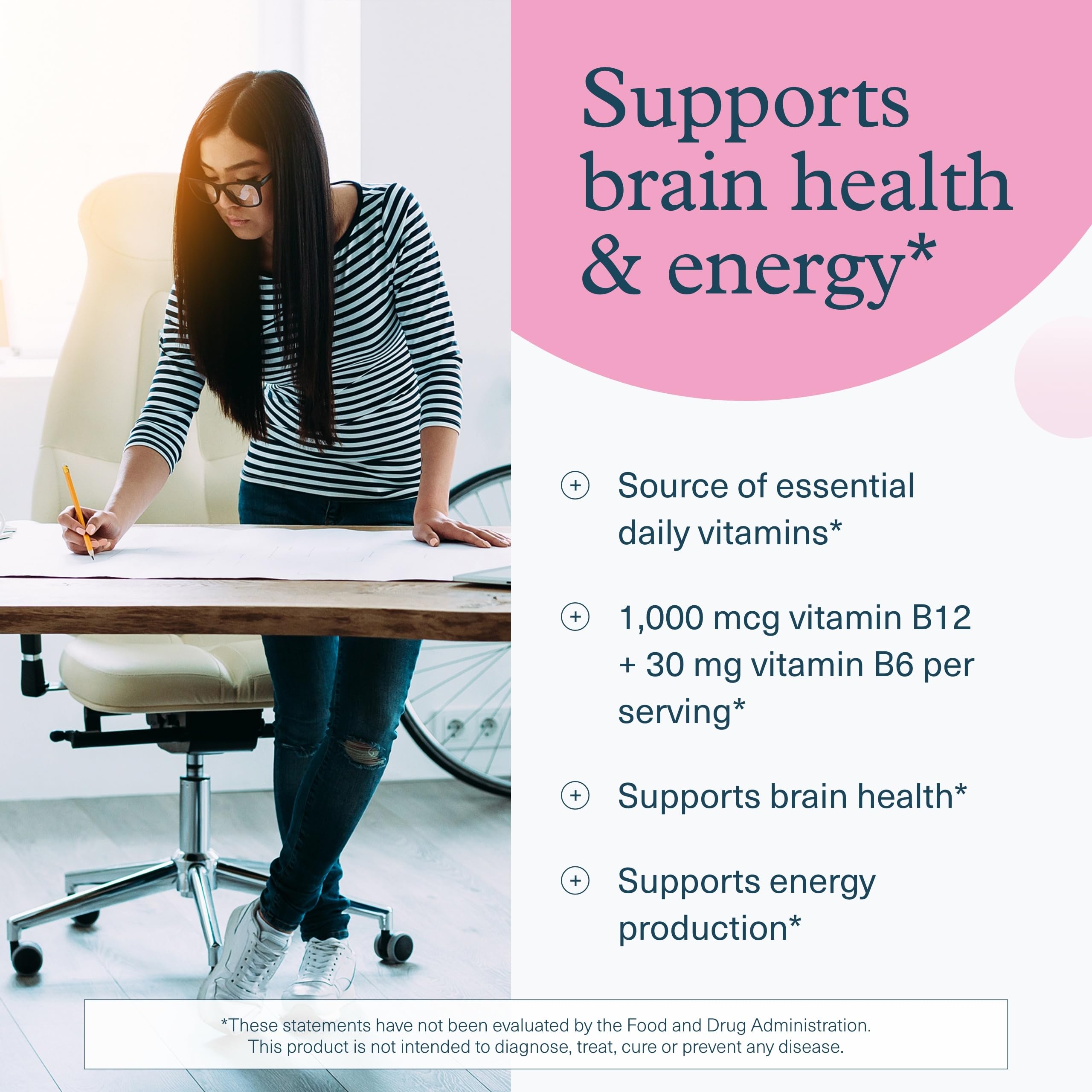 Youtheory B12B6 - Vitamin B12 & B6 - Supports Mood, Nervous System & Metabolism* - Aids Memory & Stress Management*
