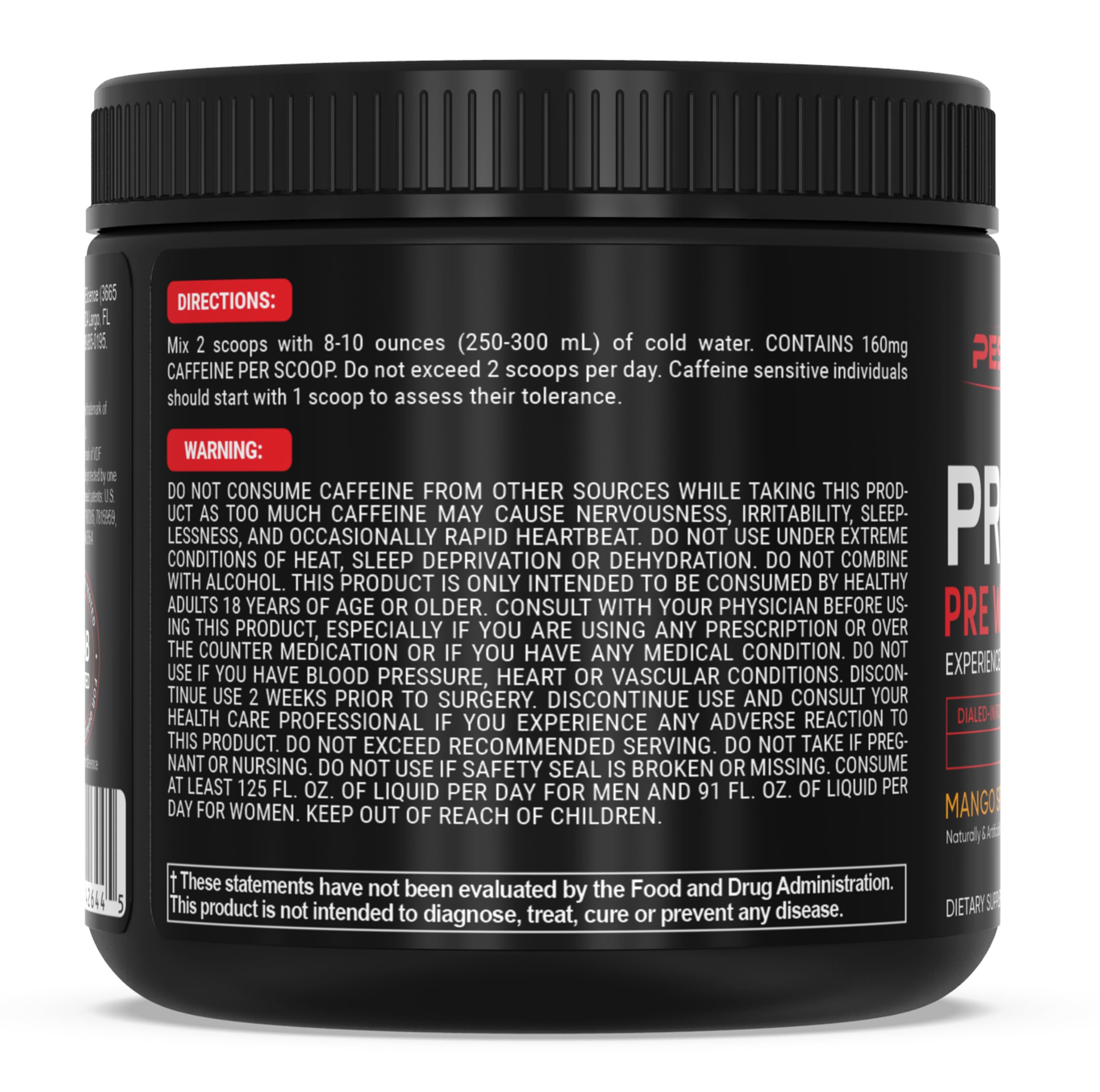 PEScience Prolific Pre Workout Powder for Men & Women with L-Citrulline Nitric Oxide Booster, Energy Powder & Nootropic for Focus – Preworkout Without Beta Alanine – 40 Scoops, Mango Splash PEScience Au supplements