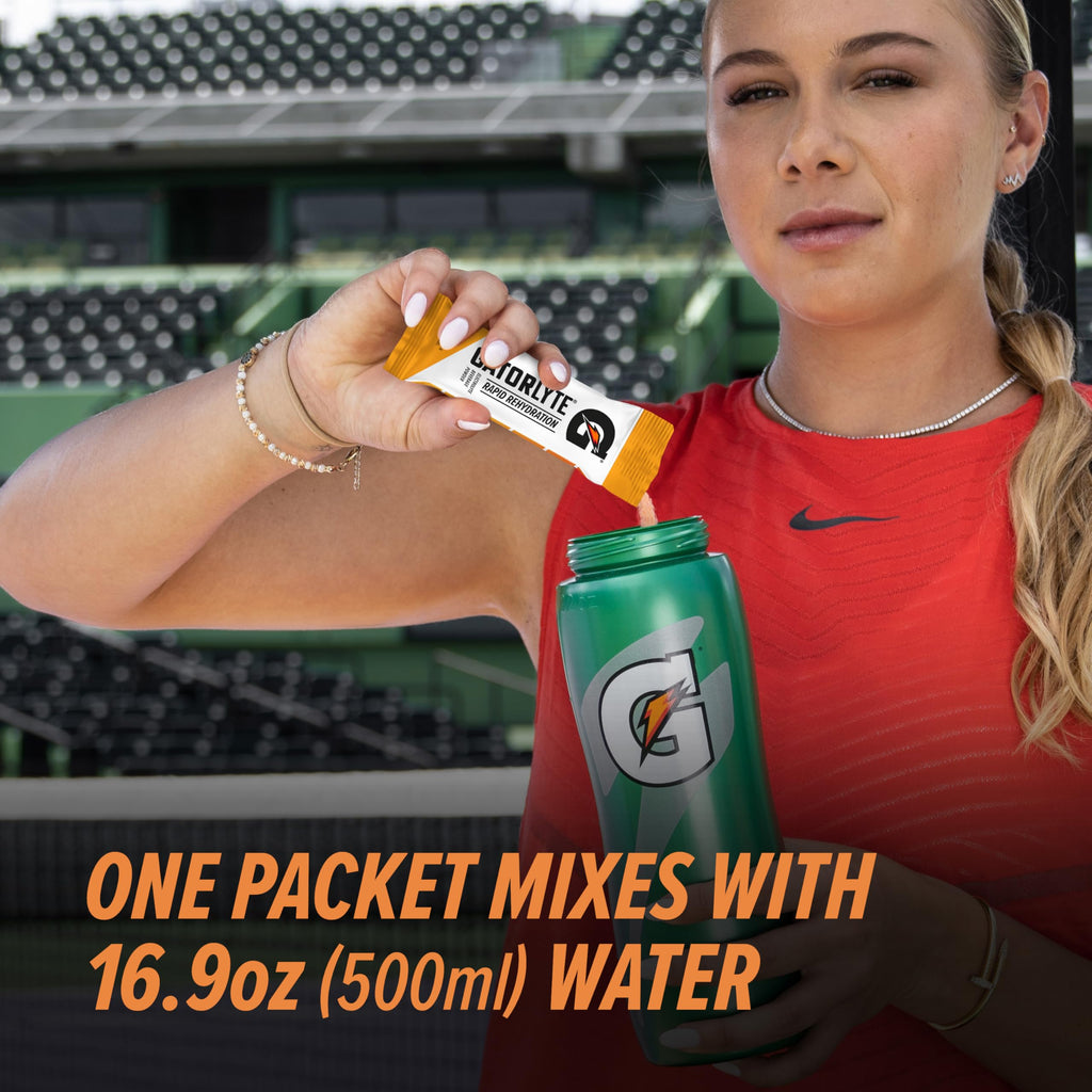 Gatorlyte Rapid Rehydration Electrolyte Beverage, Variety Pack, Lower Sugar, Specialized Blend of 5 Electrolytes, No Artificial Sweeteners or Flavors, 18 pack