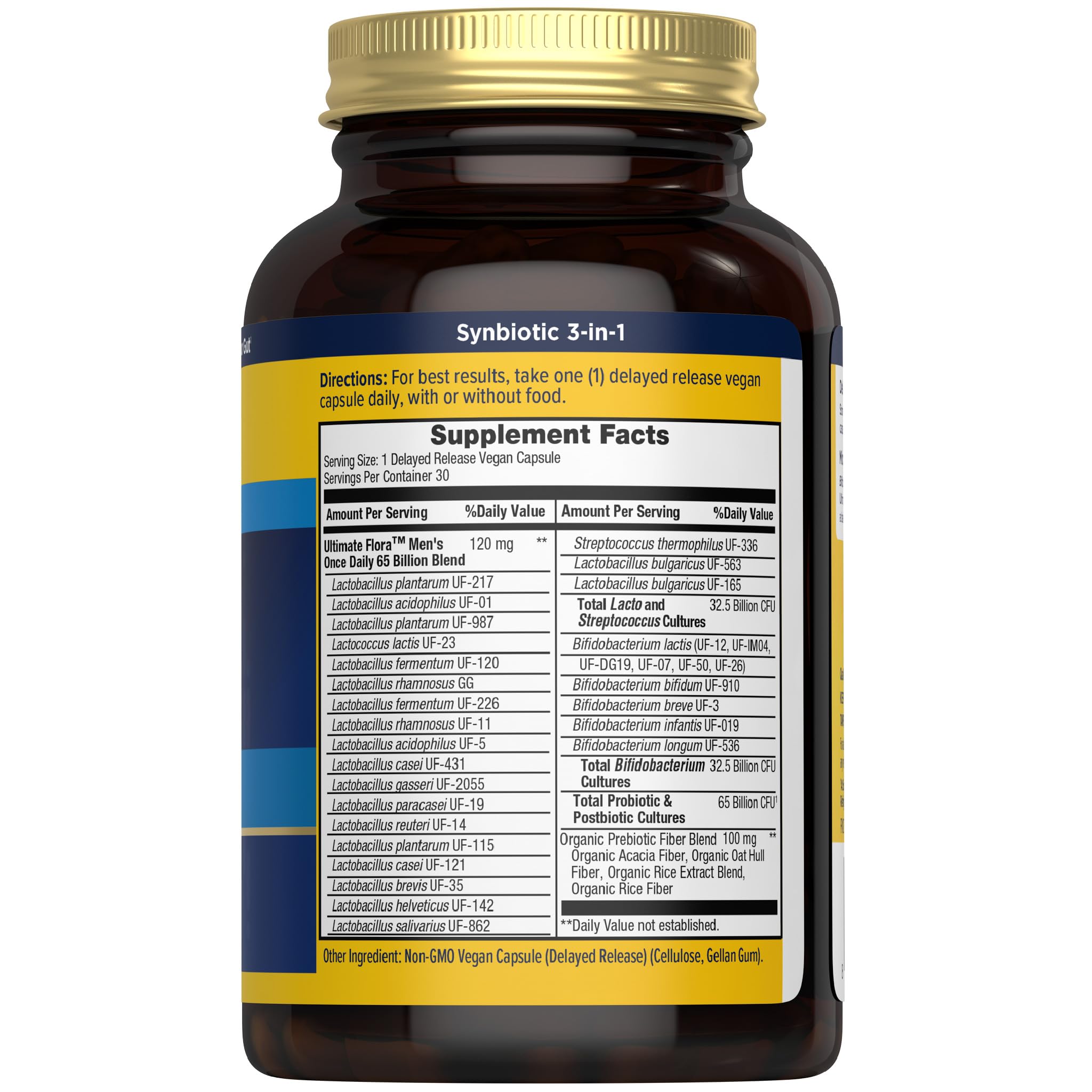 Renew Life Ultimate Flora Probiotics for Men 65 Billion CFU Delayed Release Vegan Capsules | Digestive Health | Immune Health | Dairy Free | 30 Count