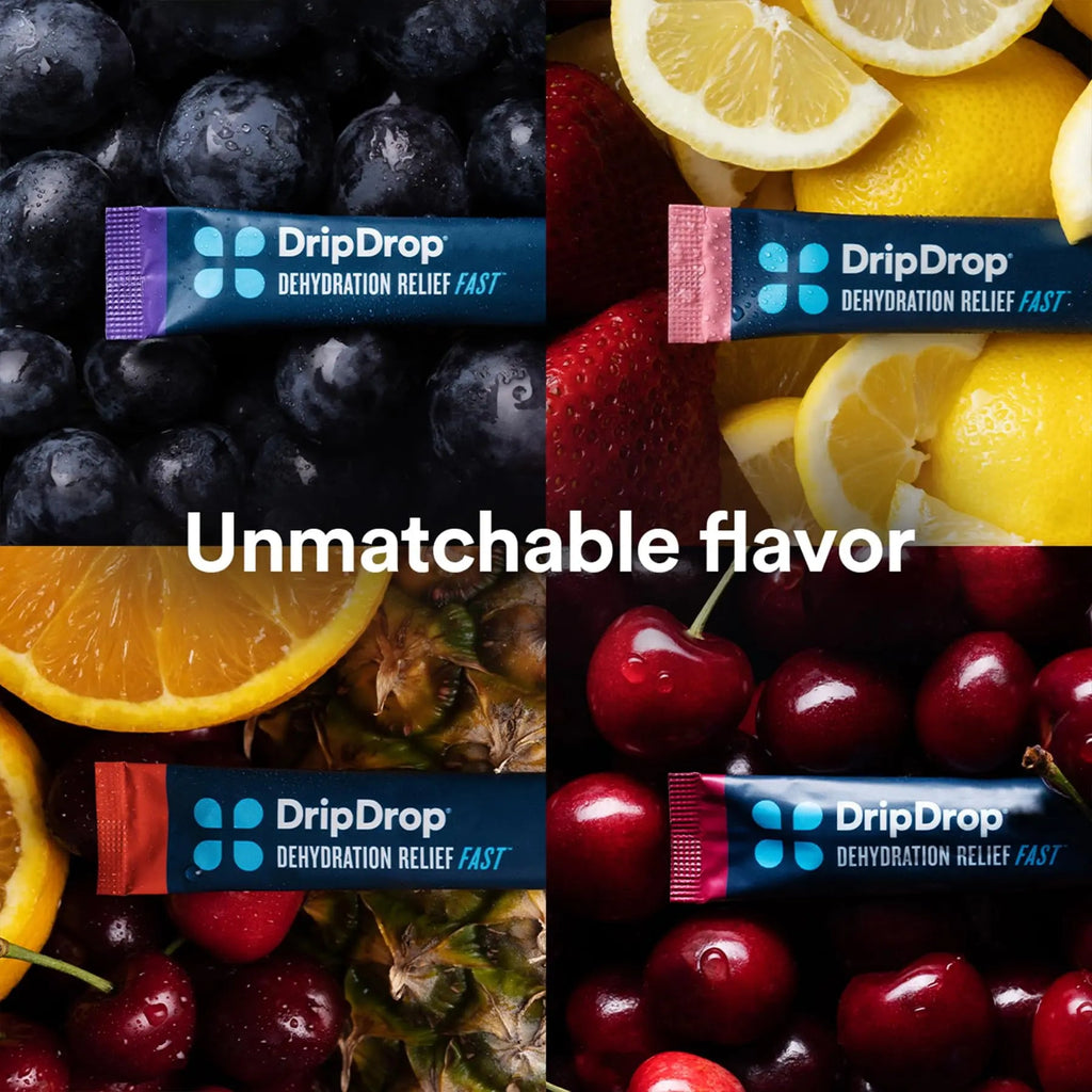 DripDrop Hydration - Electrolyte Powder Packets - Grape, Fruit Punch, Strawberry Lemonade DripDrop Au supplements