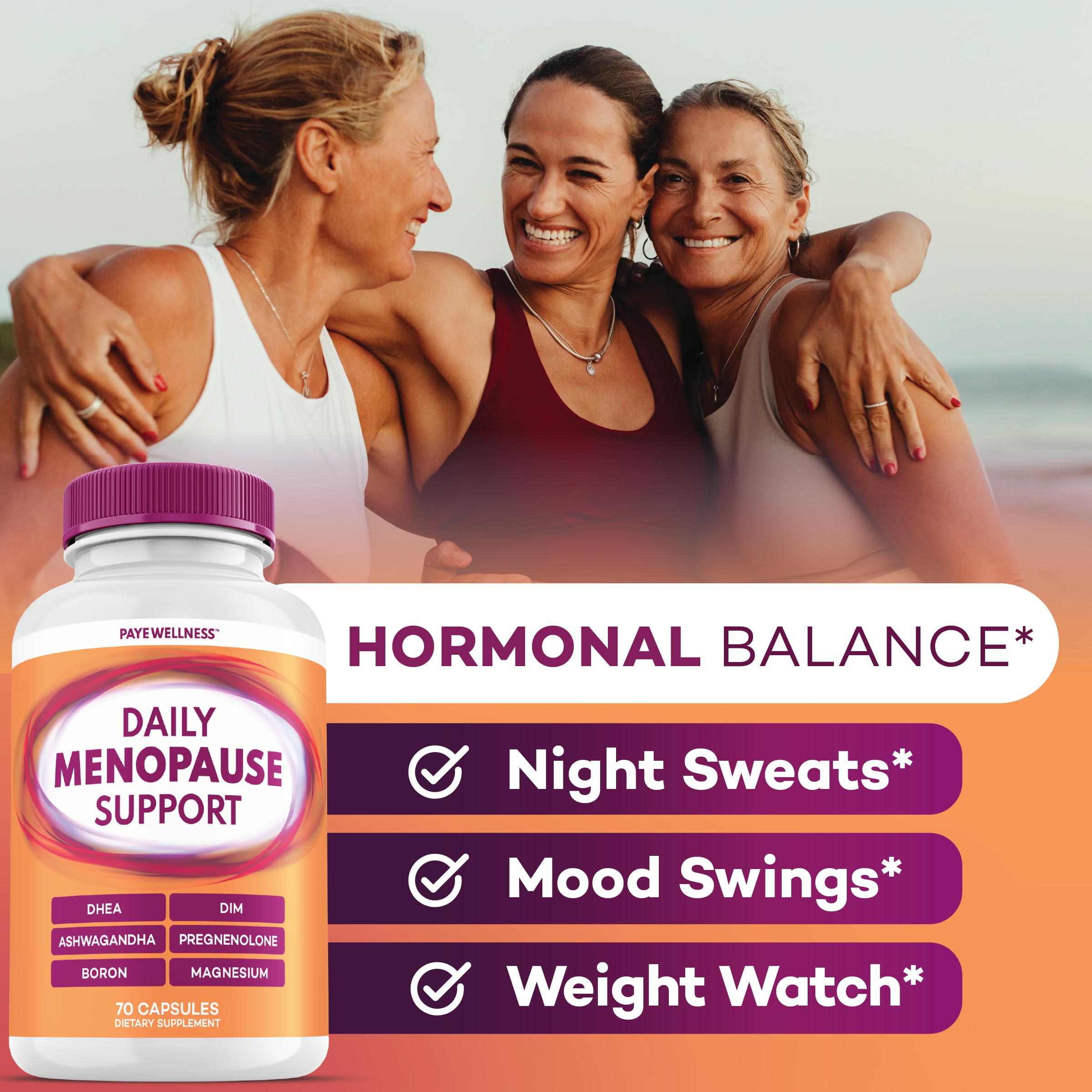 Menopause and Perimenopause Supplement for Women 10-1 Relief Formula for Hot Flashes, Night Sweats, Mood, Energy & Hormone – DIM, Ashwagandha, Vitamin D, DHEA, Zinc, Magnesium 2-Pack, 140 Capsules PAYÉ Au supplements